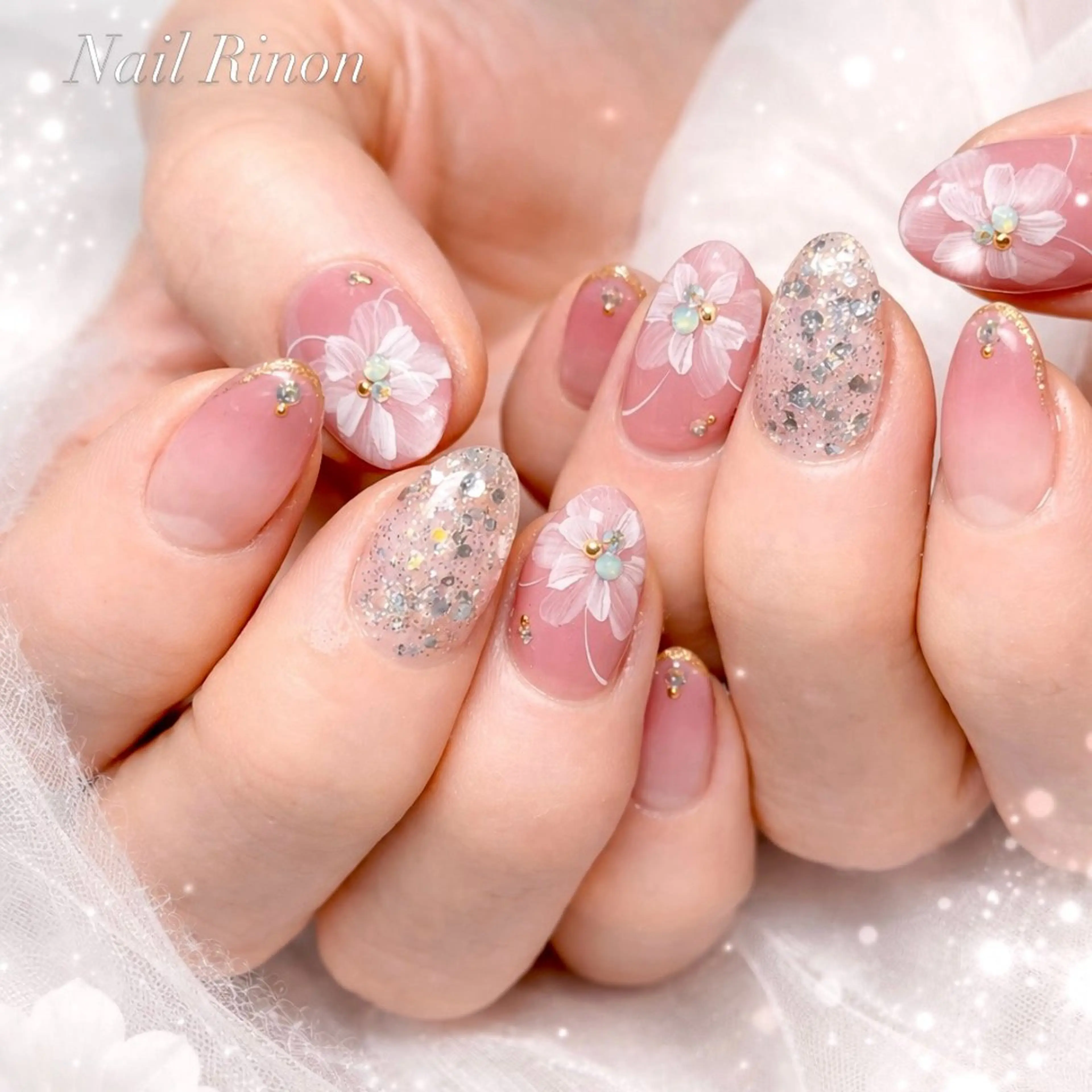 ネイル フラワーネイル Nail Rinonのネイルデザイン