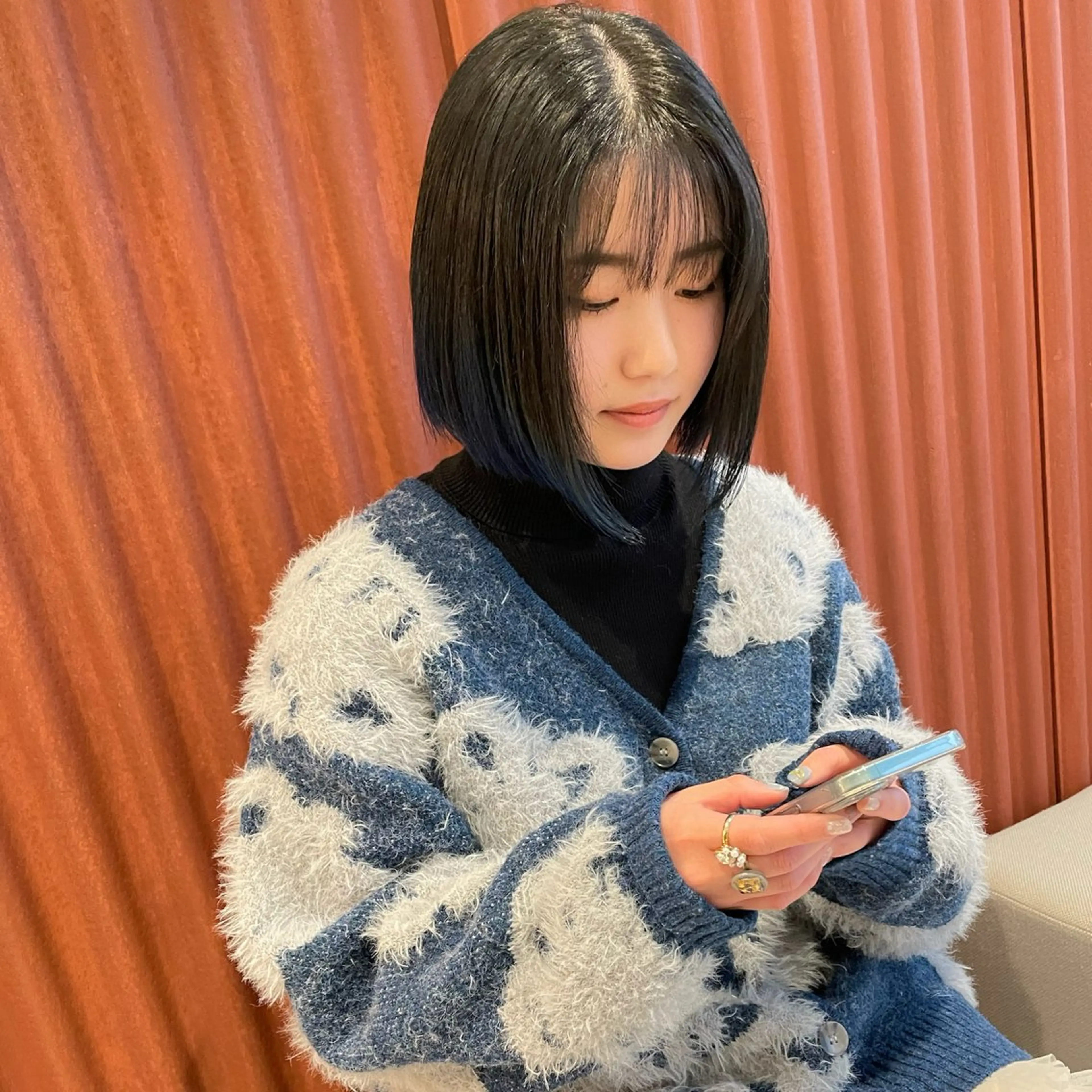 ショート カラー ブルーカラー ボブ カット ヘアカラー トリートメント 北九州美容室 🕊️わかな✂︎のヘアスタイル