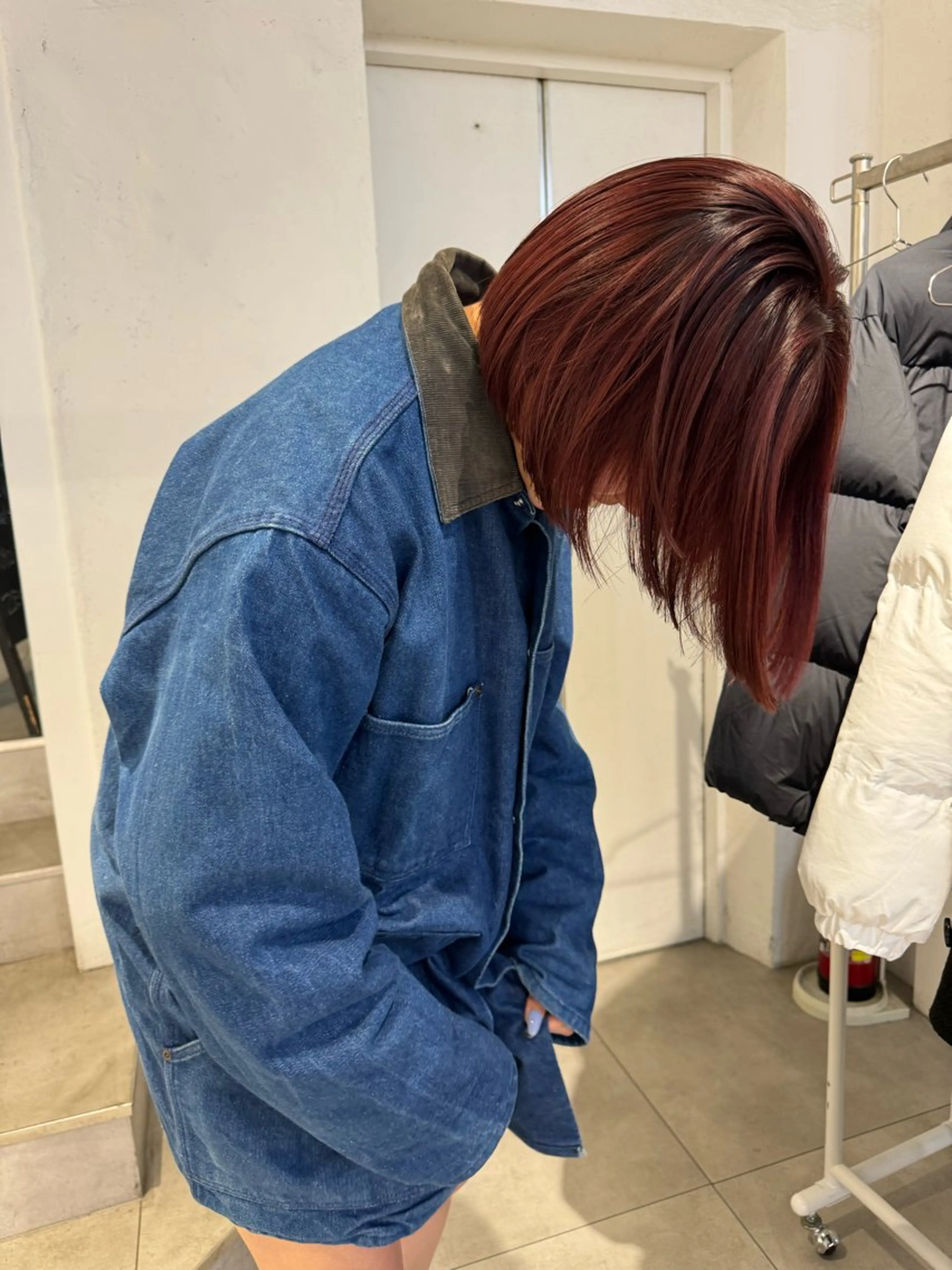 ショート カラー 切りっぱなしボブ ボブ 顔周りカット/透明感 カラー✂️MEIのヘアスタイル