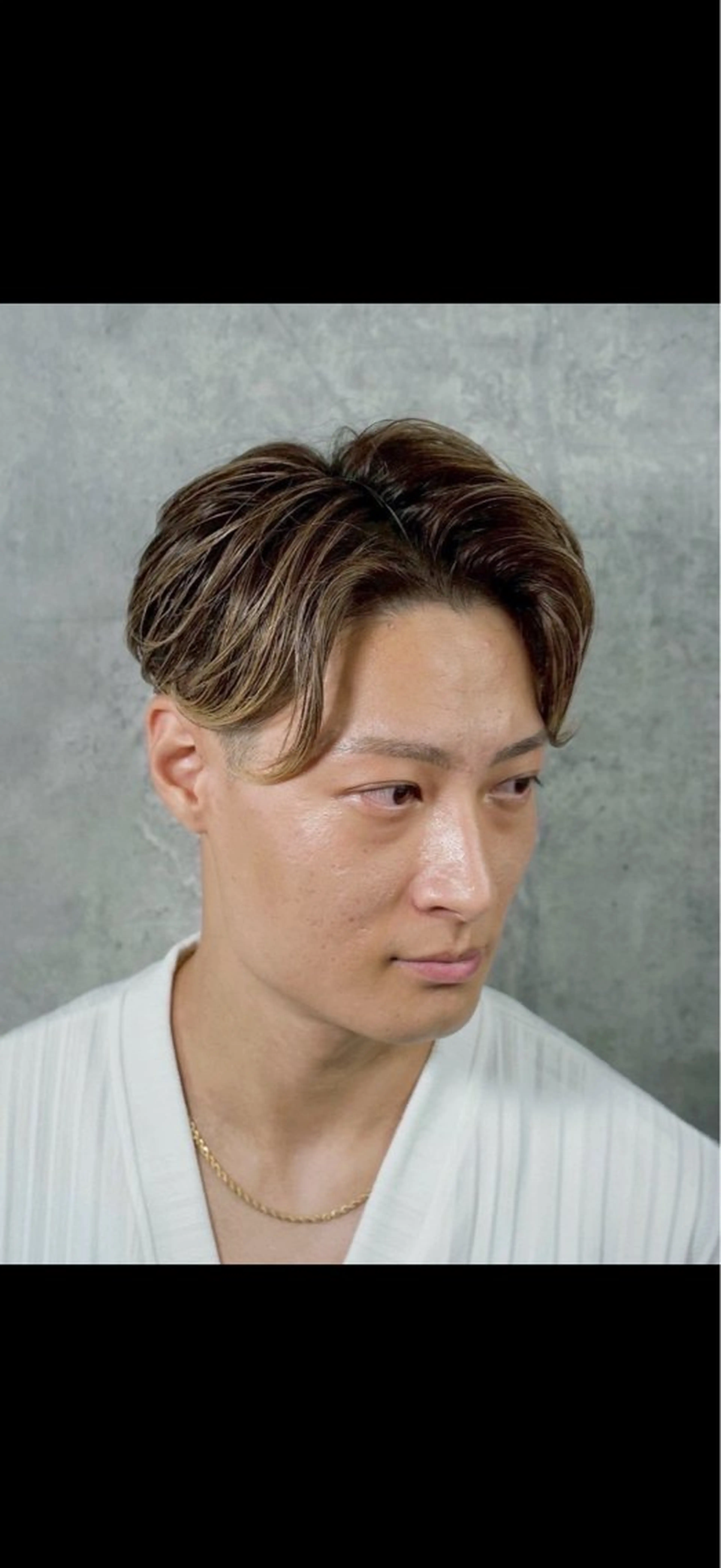 ミディアム パーマ ヒロ銀座名駅西口 長尾 匡起のヘアスタイル