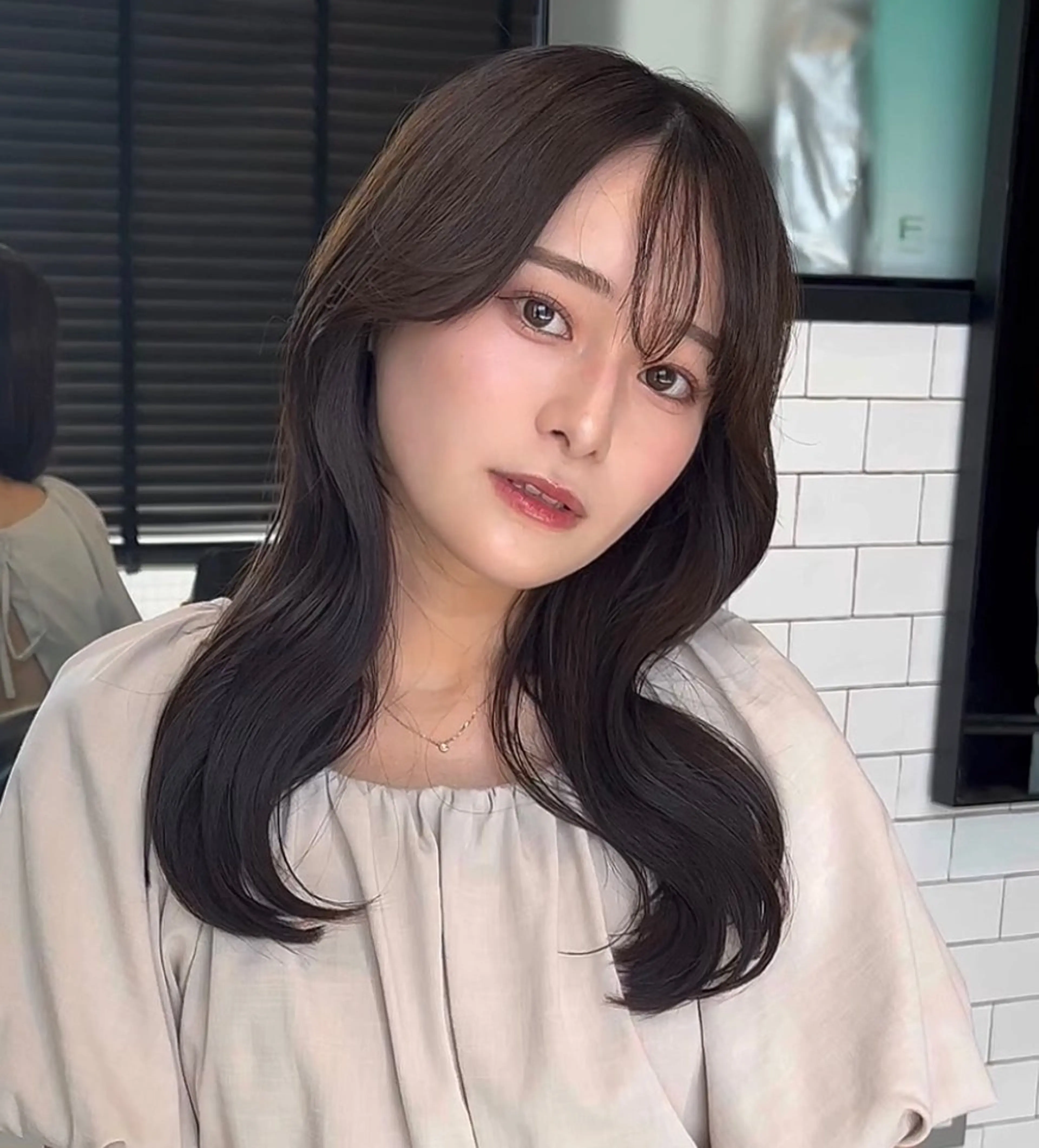 ミディアム カラー カット ヘアカラー トリートメント 🌫️大人韓国ヘア 🌫️naoyaのヘアスタイル