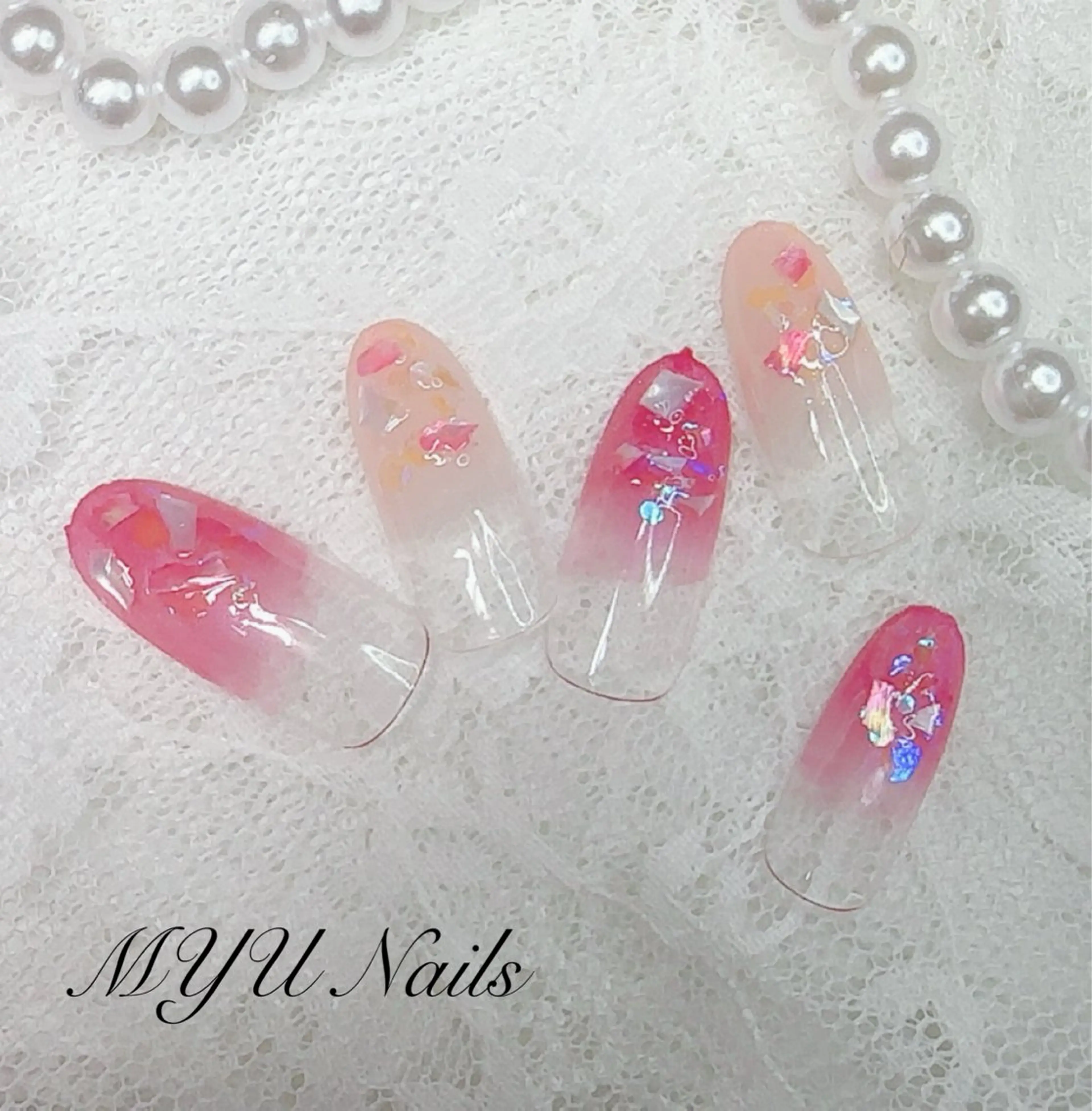 ネイル ジェルネイル グラデーション 持ち込み パラジェル ハンドネイル MYU Nails所属・MYU Nailsのネイルデザイン