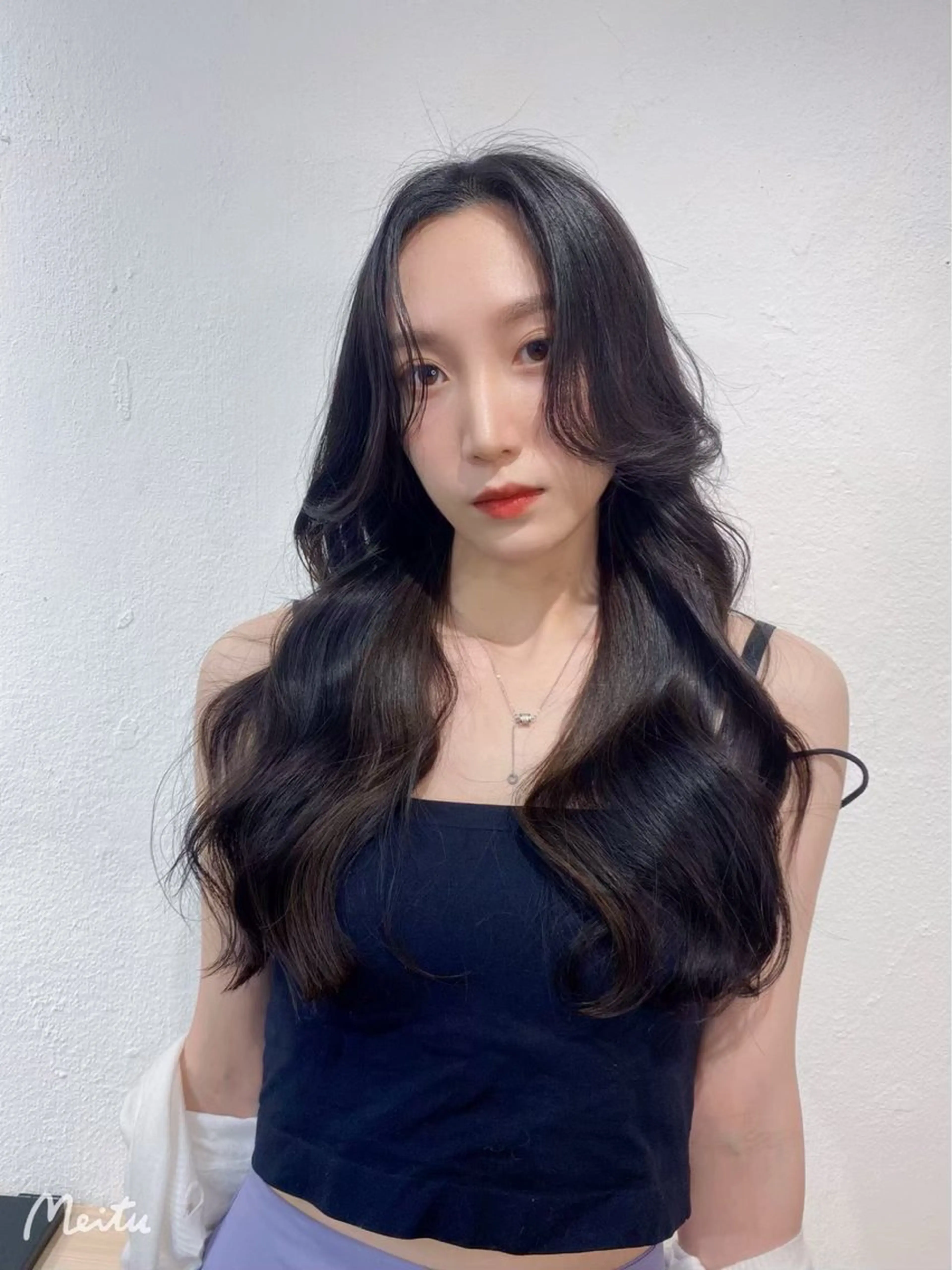 ロング カラー 🩵髪質改善🩵 韓国ヘア🩵花澤みりのヘアスタイル