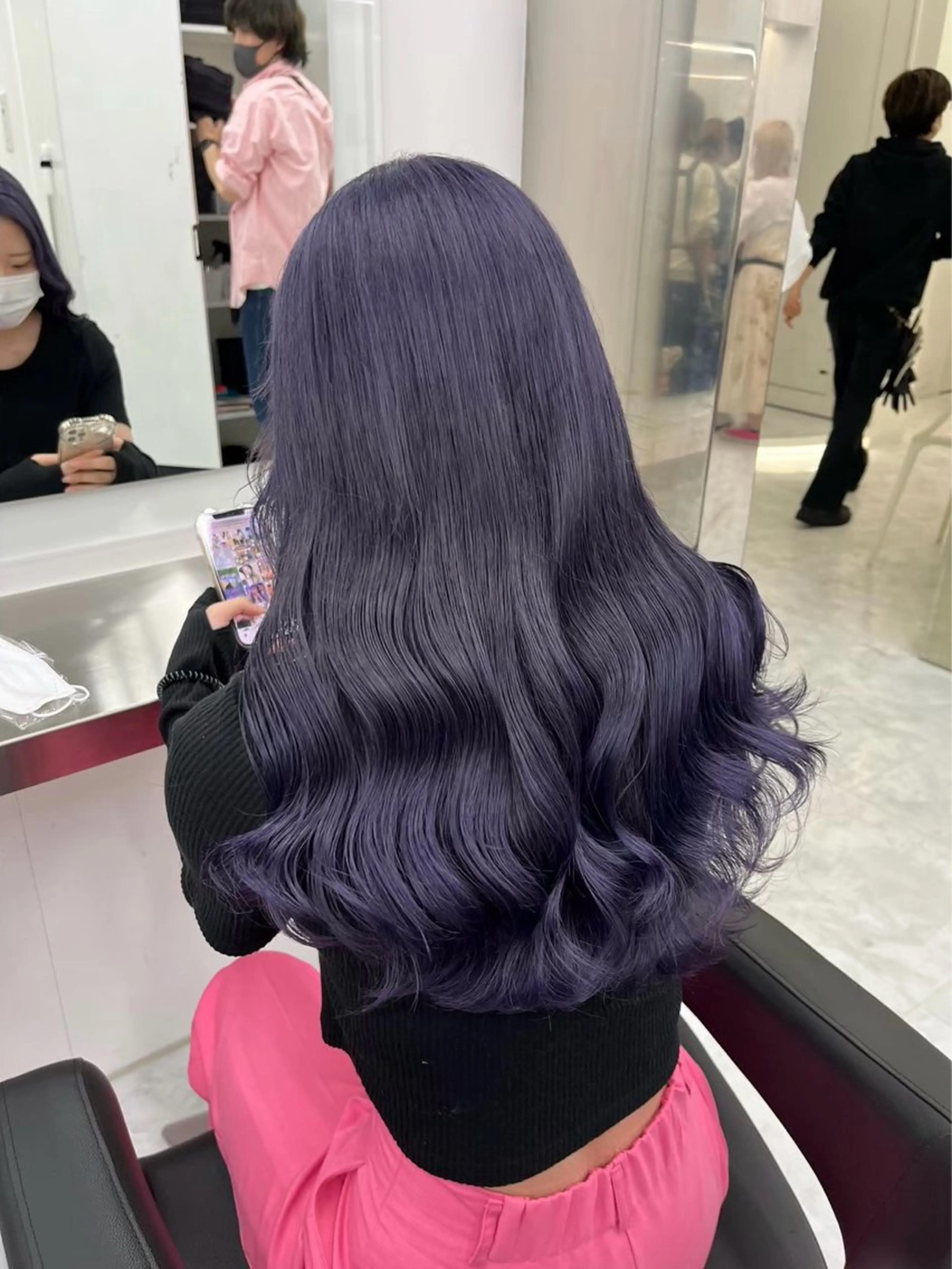 ロング カラー ヘアアレンジ ヘアカラー トリートメント ヘッドスパ ヘアセット ‎🤍韓国ボブ/ 縮毛矯正🪽‪ひかりのヘアスタイル