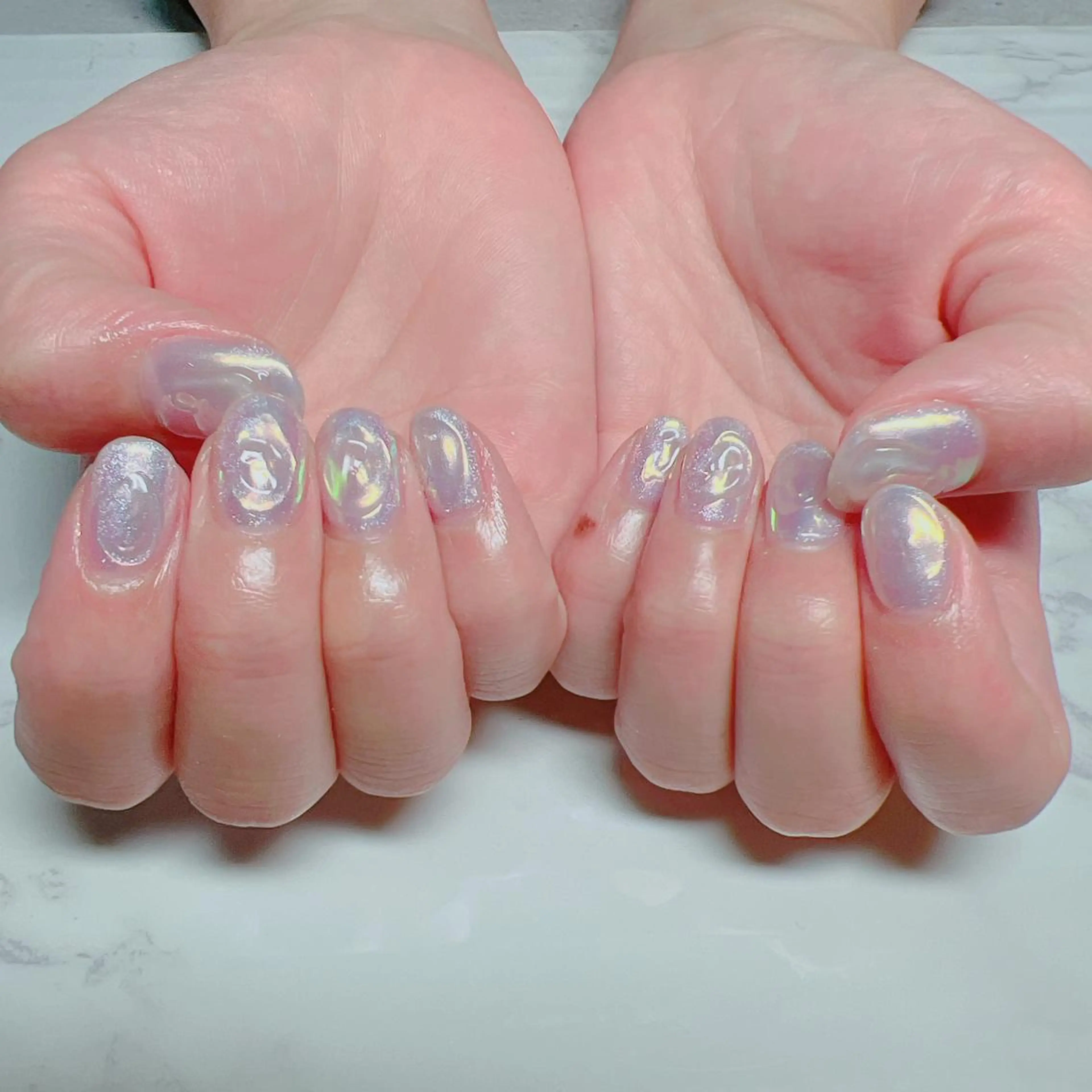 ネイル 氷ネイル・うるうるネイル ハンドネイル たきぐち みちこのネイルデザイン