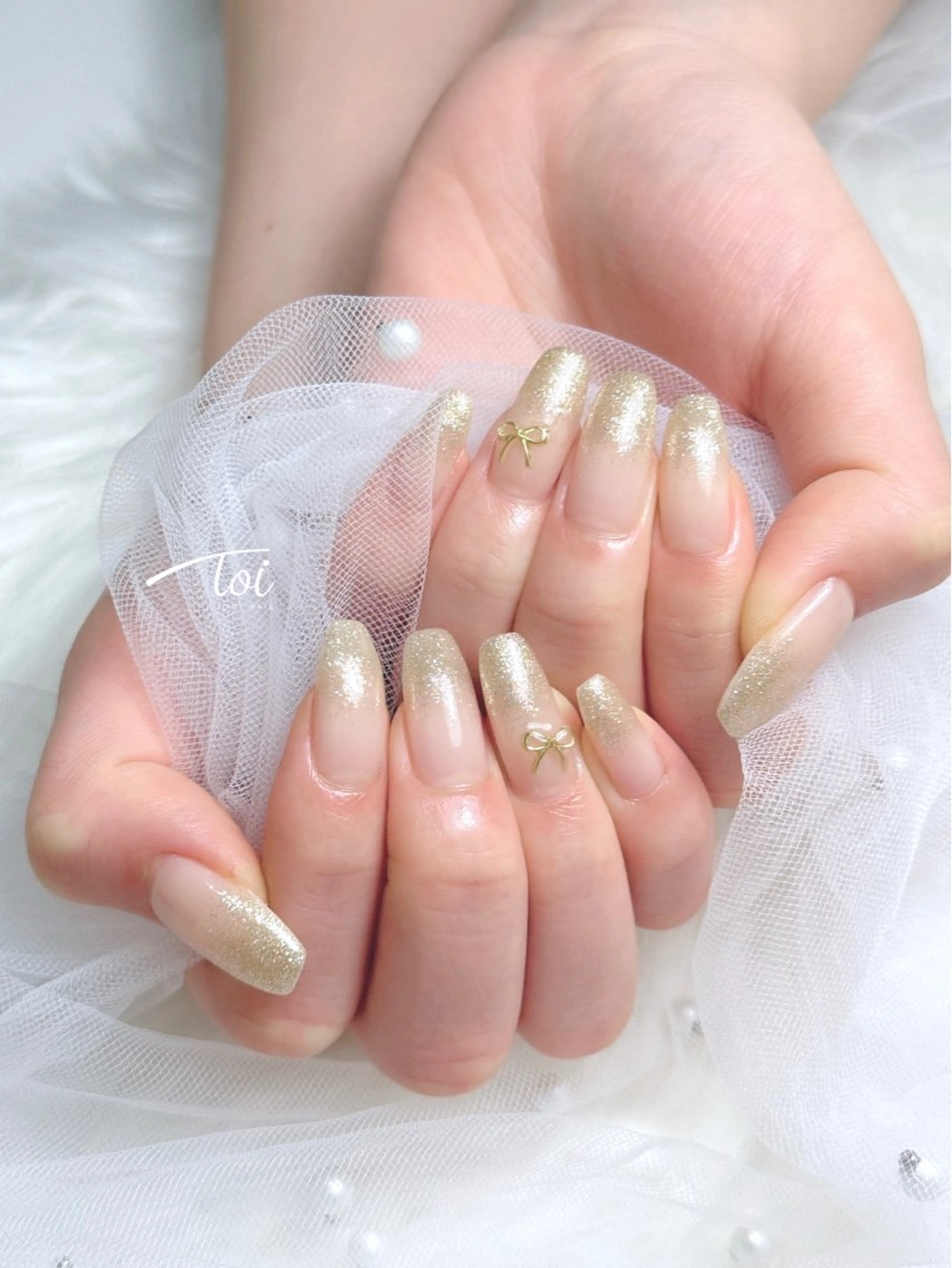 ネイル リボン ハンドネイル toi nail所属・toi nailのネイルデザイン