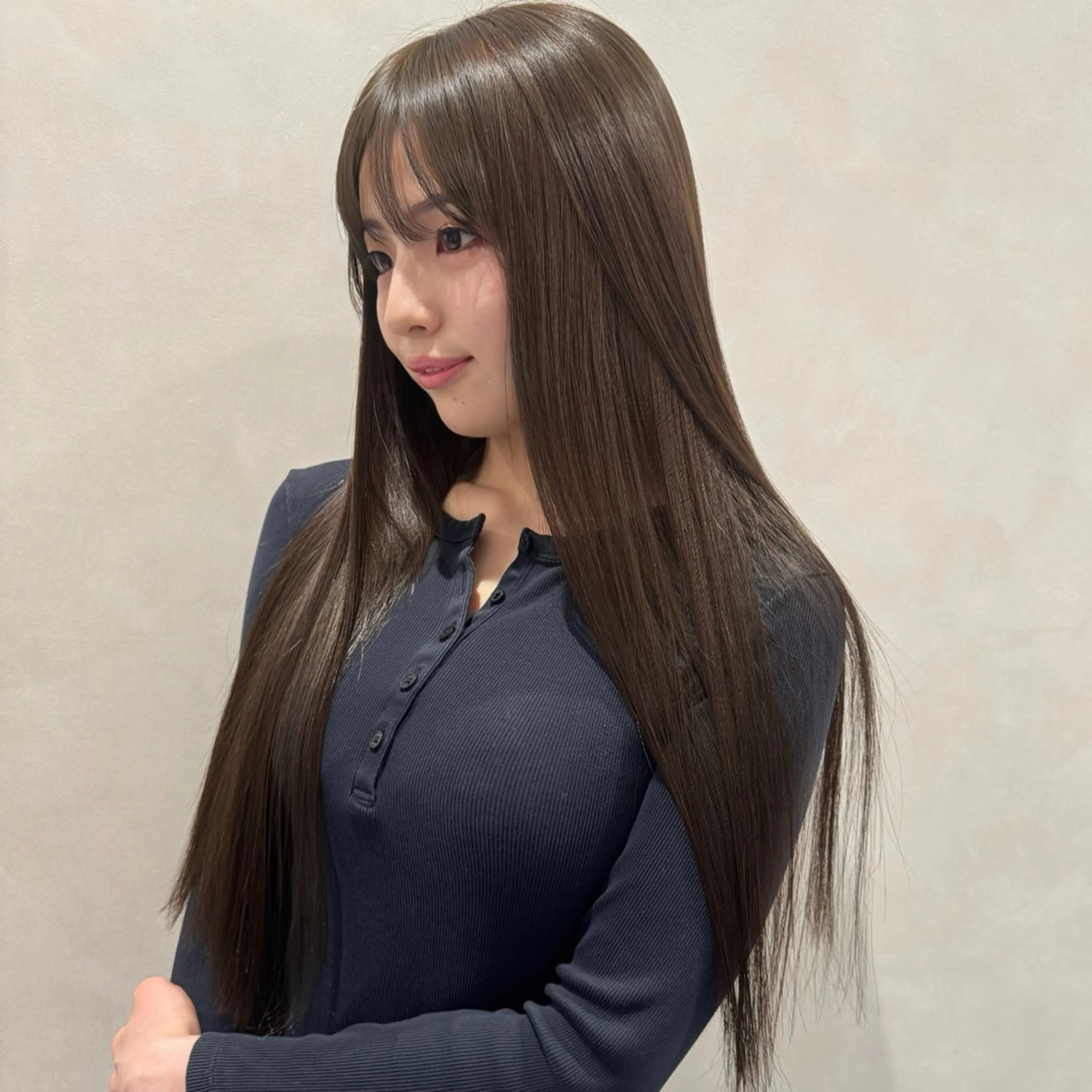 ロング カラー カット 縮毛矯正 トリートメント D.I.E.V.A 錦糸町 艶髪/美髪質改善＆トリートメント 【ディーバ】所属・🎀盛れる韓国艶髪 ×透明感🎀yoneのヘアスタイル