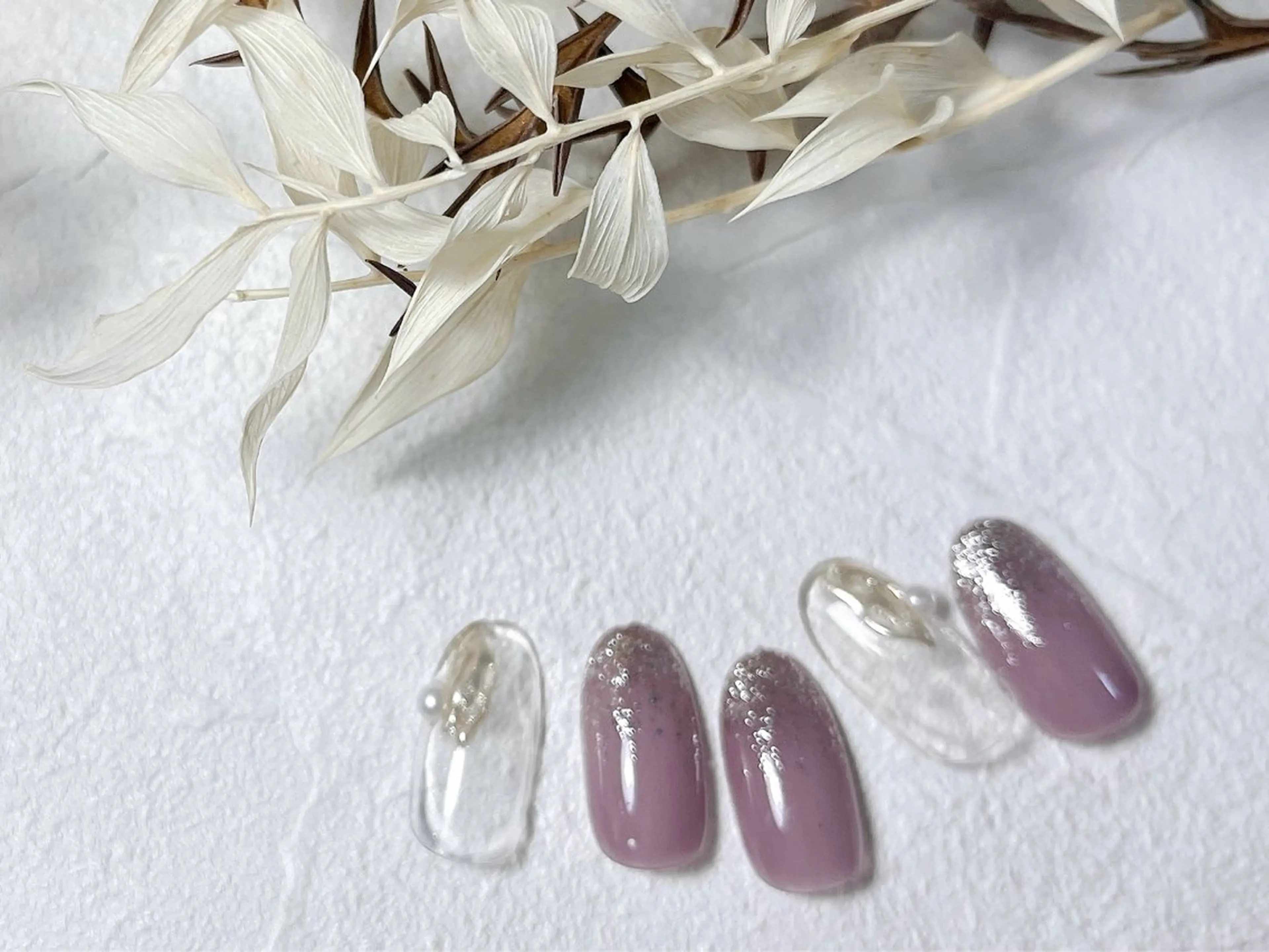 ネイル オーロラネイル フットネイル フレンチネイル ジェルネイル ラメ(グリッター) kiki nail たまプラーザのネイルデザイン