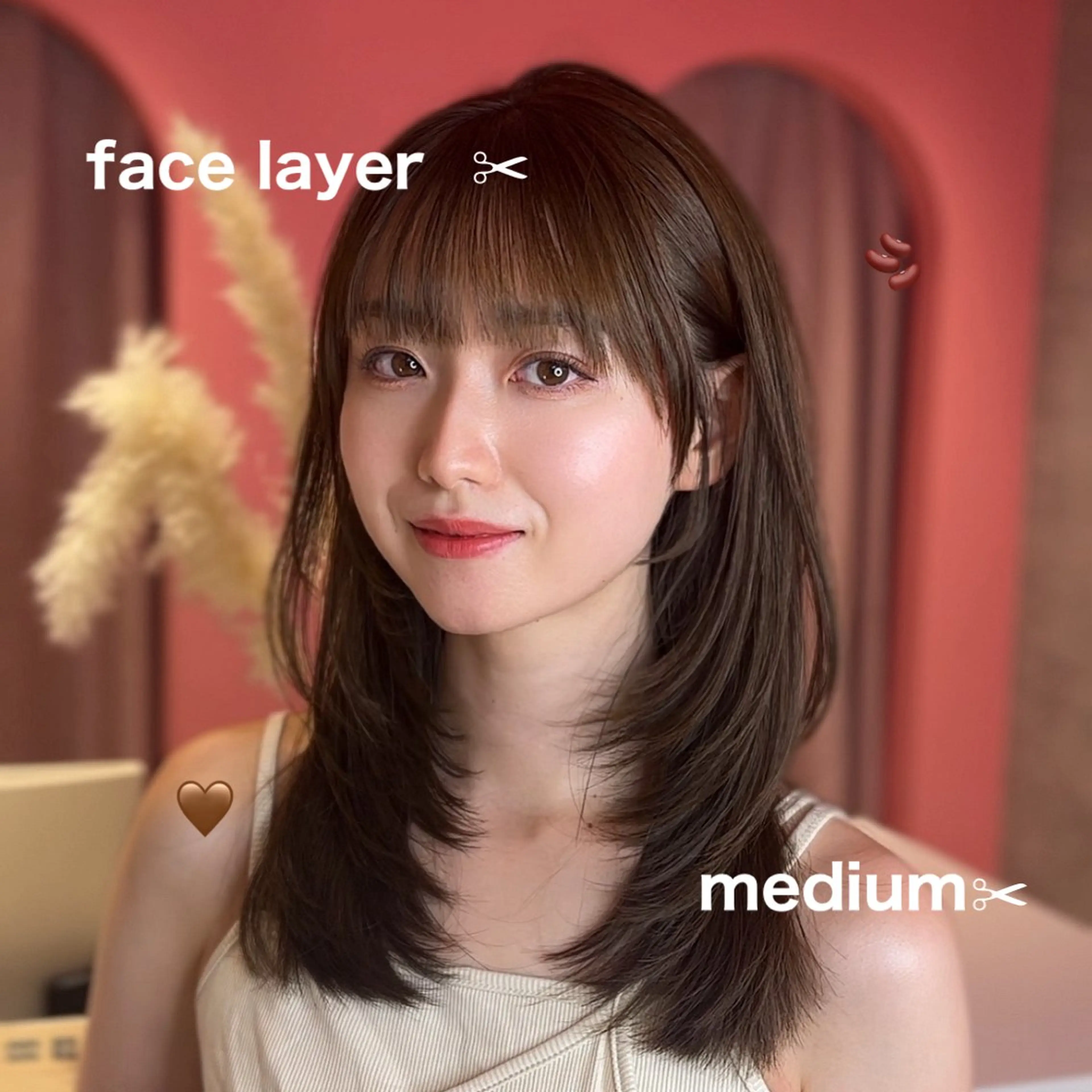 セミロング カラー カット トリートメント 山崎/ボブ縮毛矯正 レイヤー髪質改善のヘアスタイル