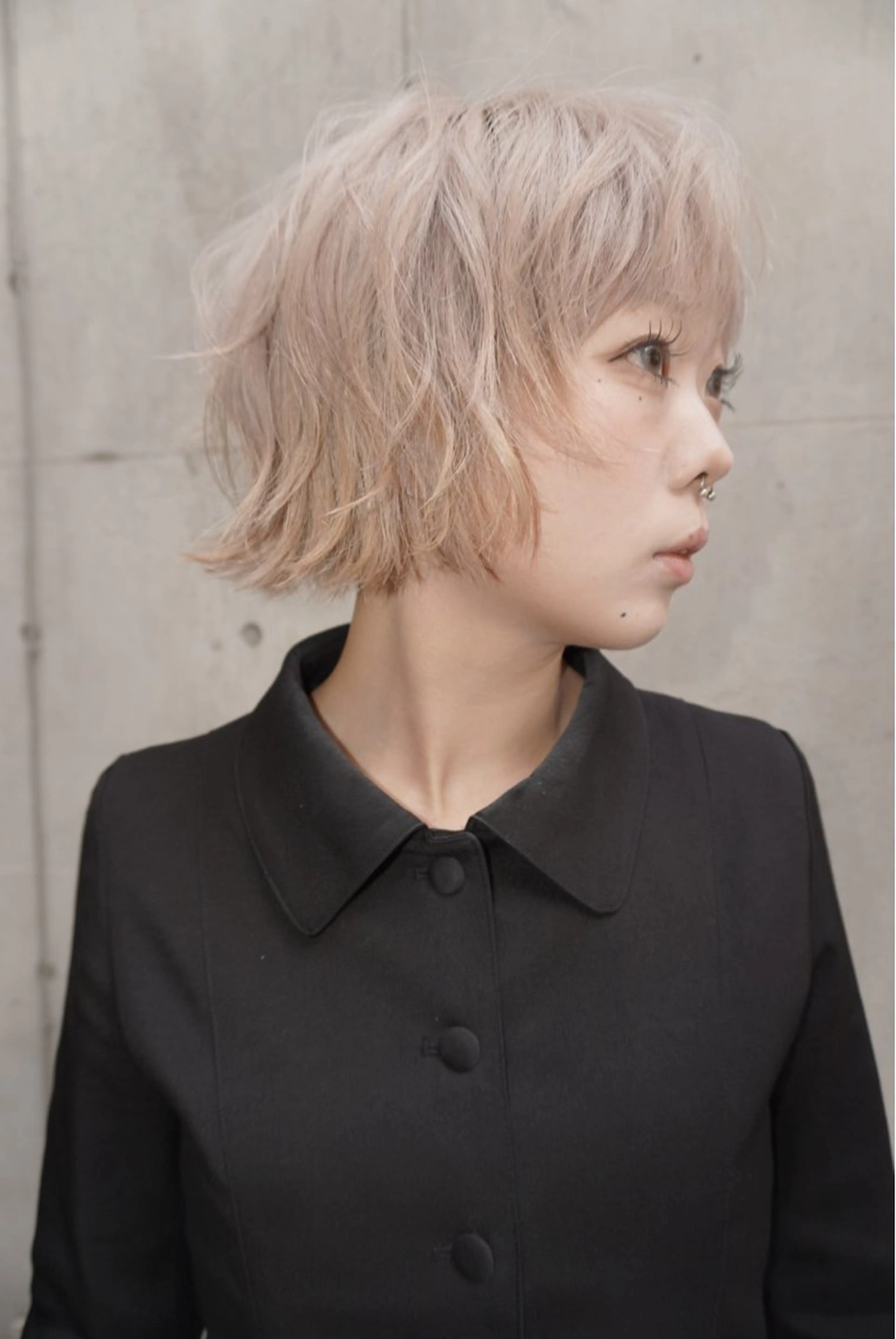 ショート カラー ヘアアレンジ MIYU/ニュアンス /ケアブリーチカラーのヘアスタイル