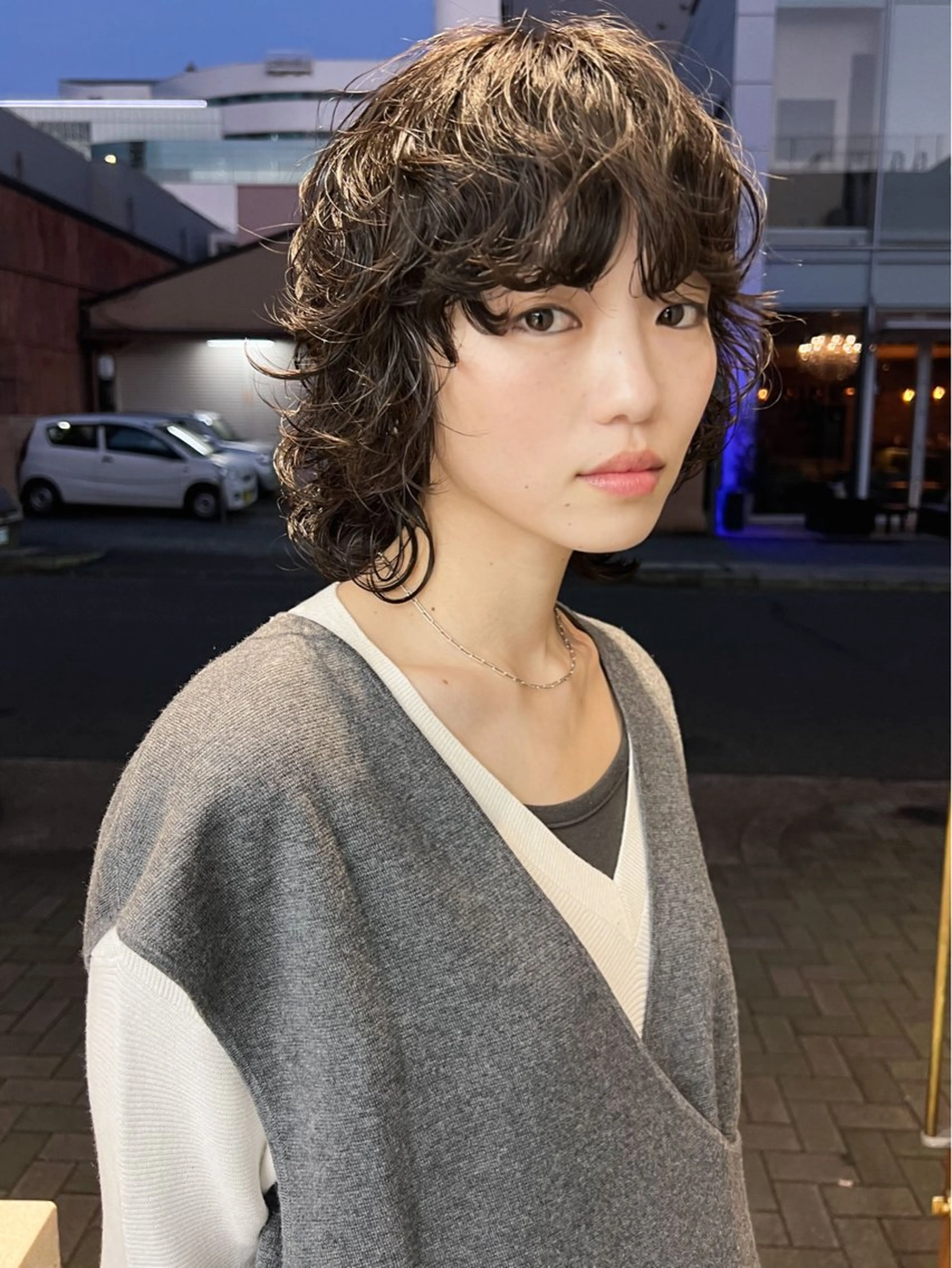 ショート パーマ ボブ レイヤーカット 似合わせカット ショートヘア ウルフカット カット パーマ トリートメント 柳　裕介/ カミカリスマ/パーマのヘアスタイル