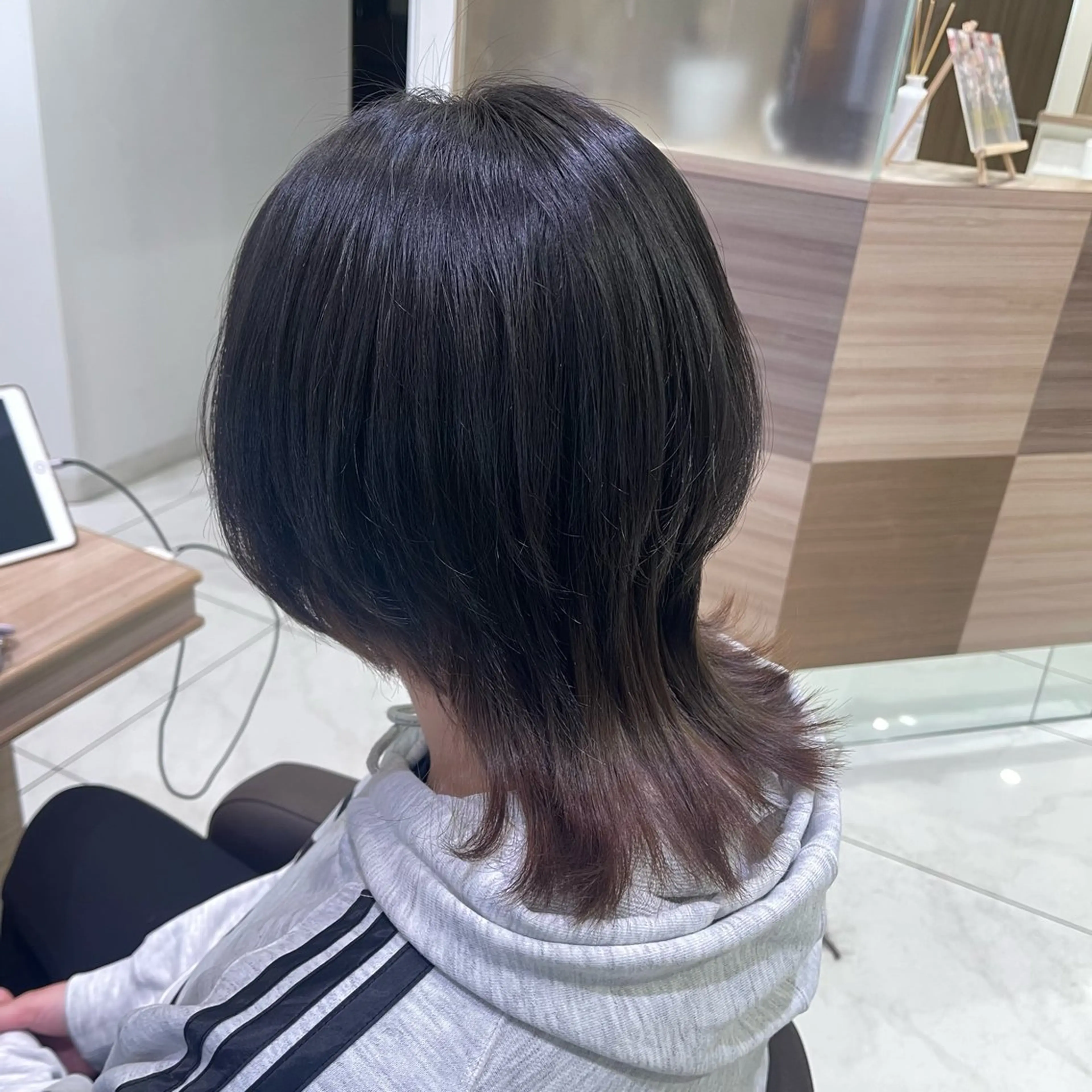 ミディアム カラー ヘアカラー トリートメント 艶カラー みゆう🎀のヘアスタイル