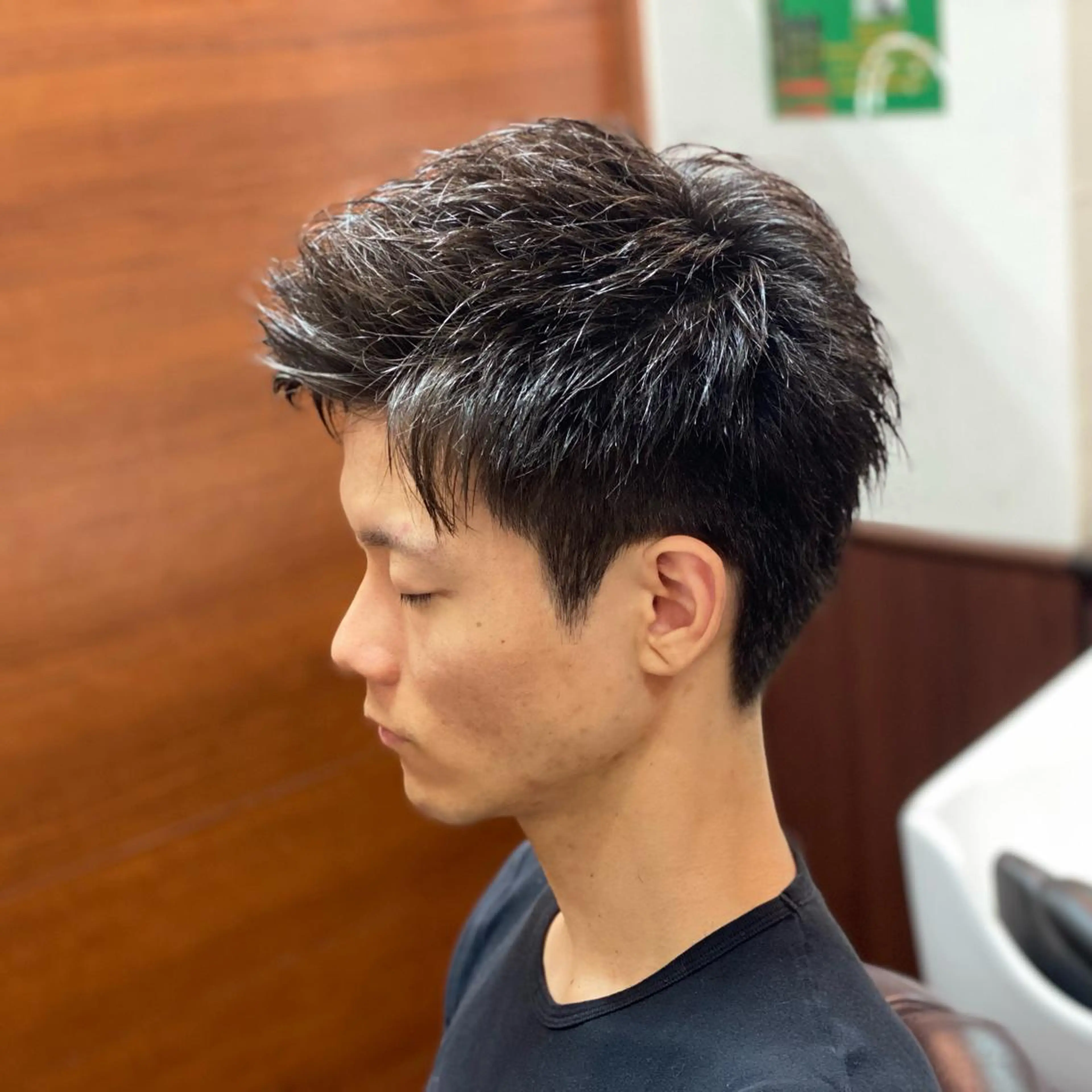 ショート メンズ アップバング ショートヘア カット ヘッドスパ メンズ定着率No.1 💈君島祥太💈のヘアスタイル