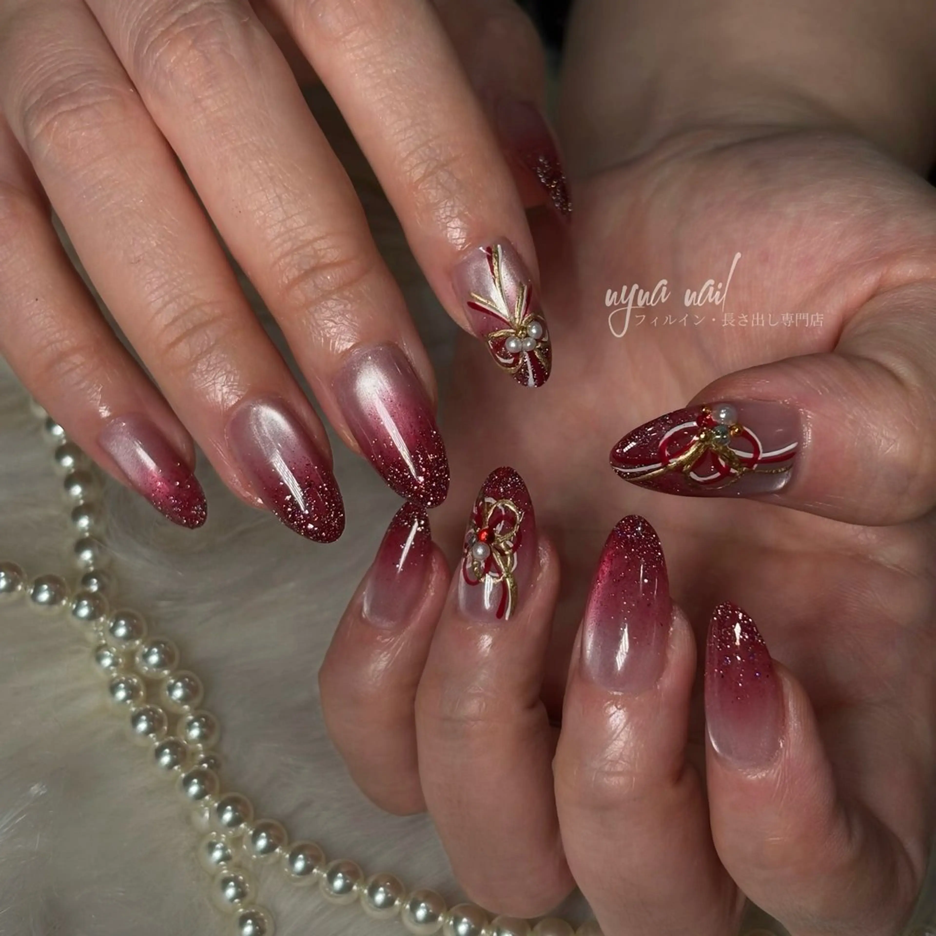 ネイル ハンドネイル 長さ出し専門 nynaのネイルデザイン