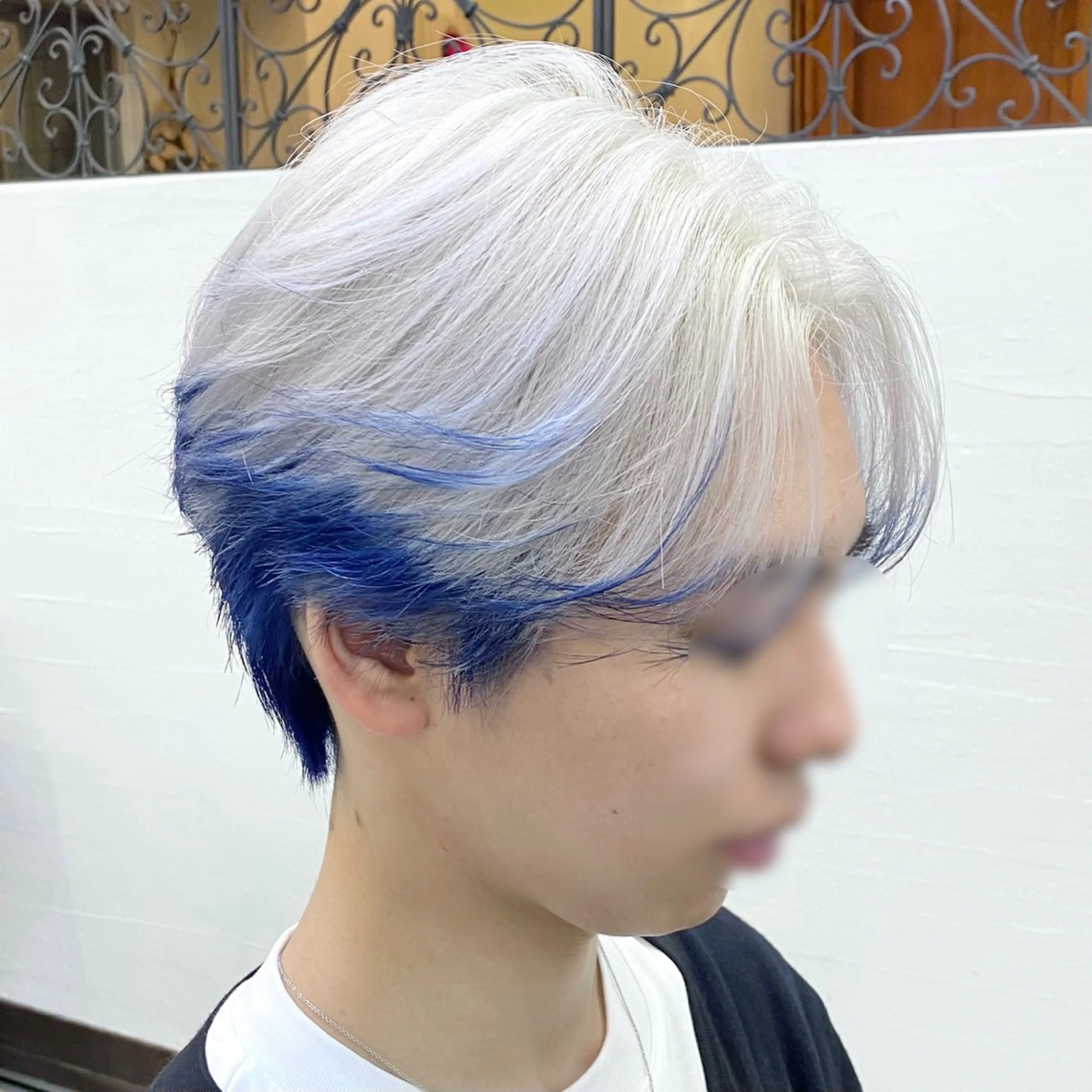 カラー メンズ メンズブリーチ ブリーチ ブルーカラー カット ヘアカラー トリートメント Vicke所属・メンズ専門/韓国風 ❤️‍🔥吉野あいかのヘアスタイル