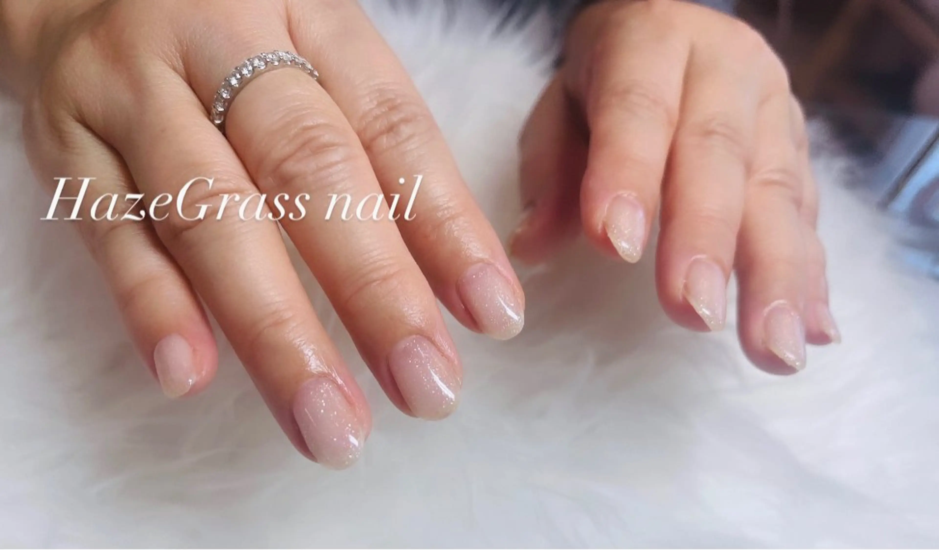 ネイル ラメ(グリッター) ワンカラーネイル シンプルネイル ハンドネイル HazeGrass NAILのネイルデザイン
