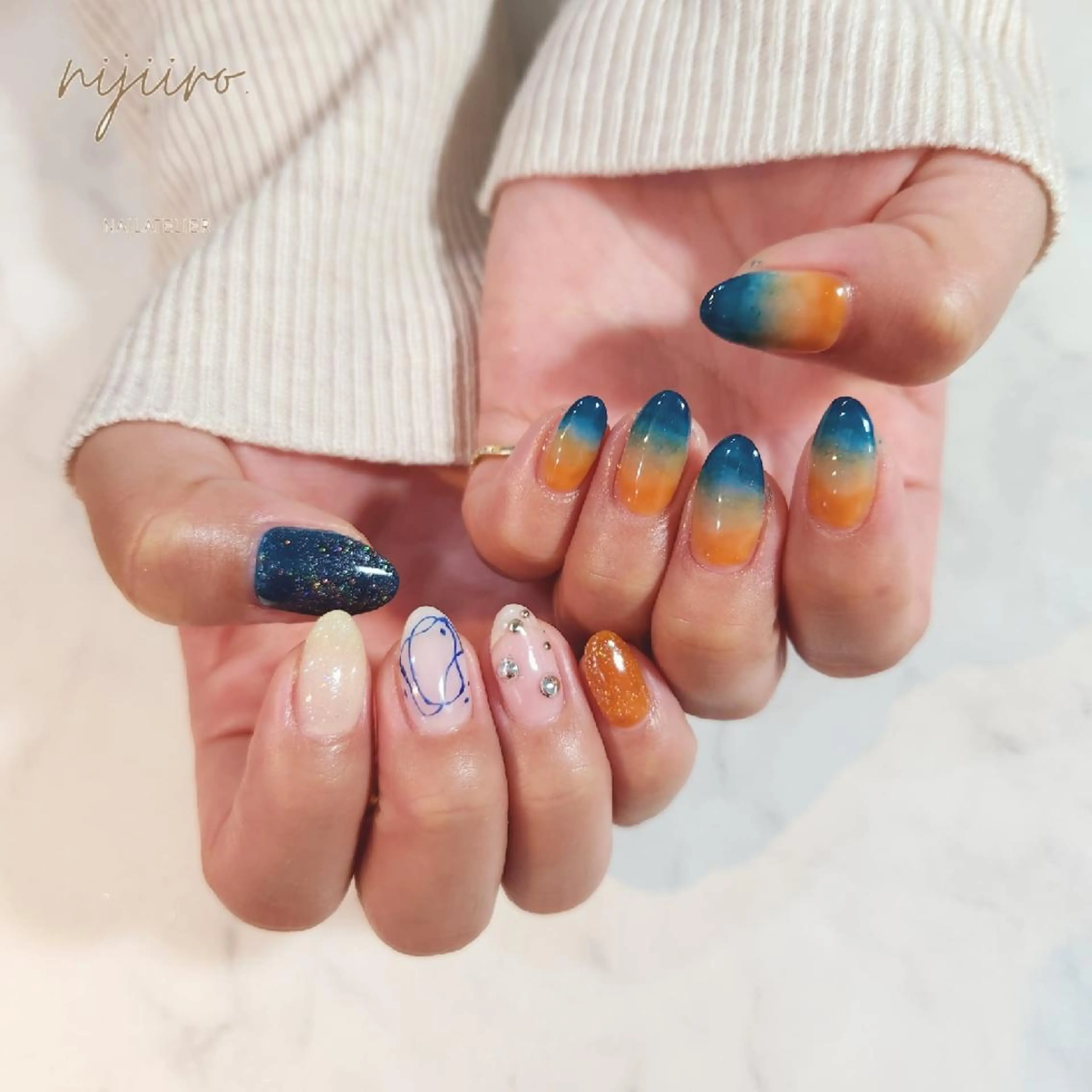 ネイル ハンドネイル nailatelier nijiiro.所属・nijiiro🌈 サトウのネイルデザイン
