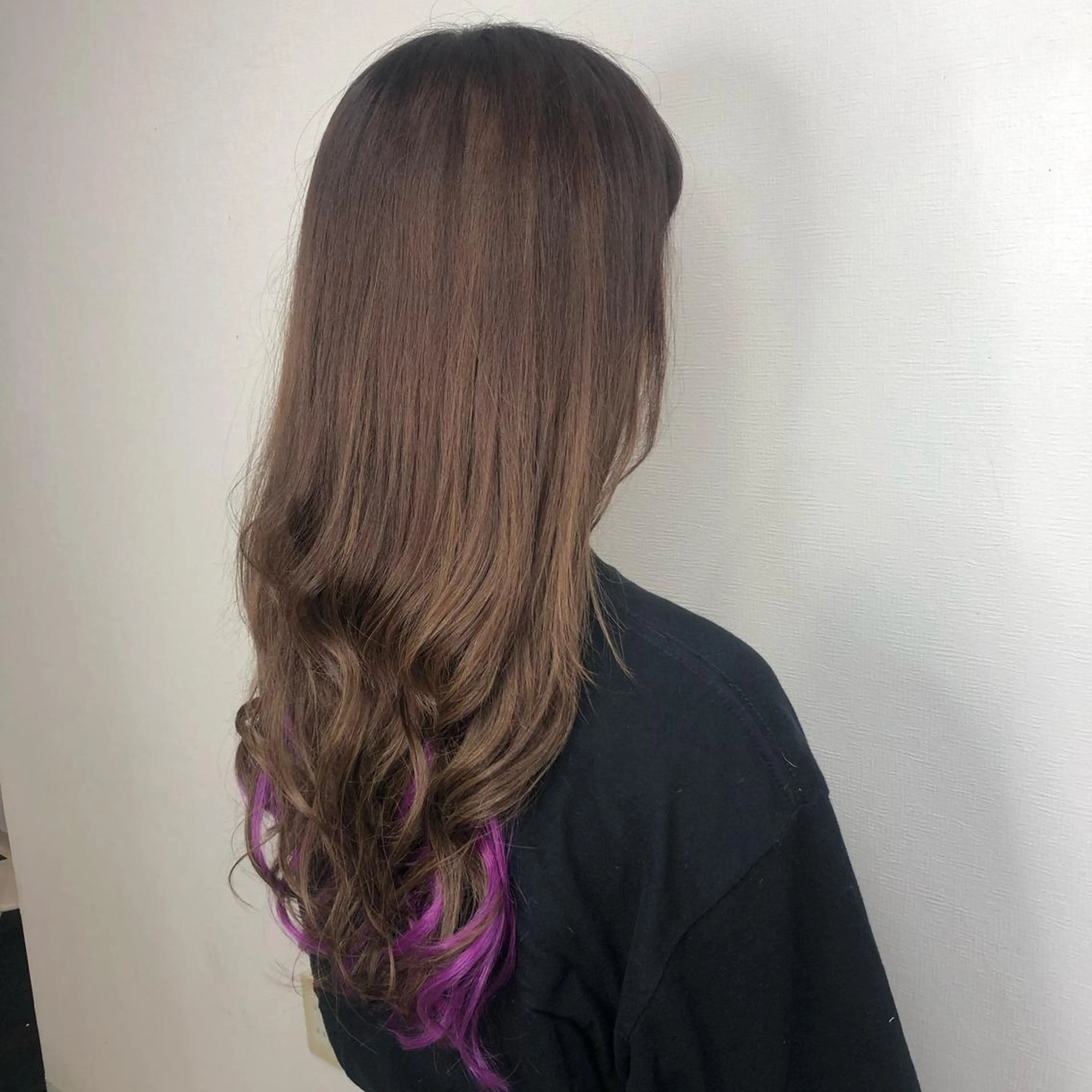 ロング カラー ヘアアレンジ カット エクステ 韓国レイヤーカット/ 儚げカラーチナツのヘアスタイル