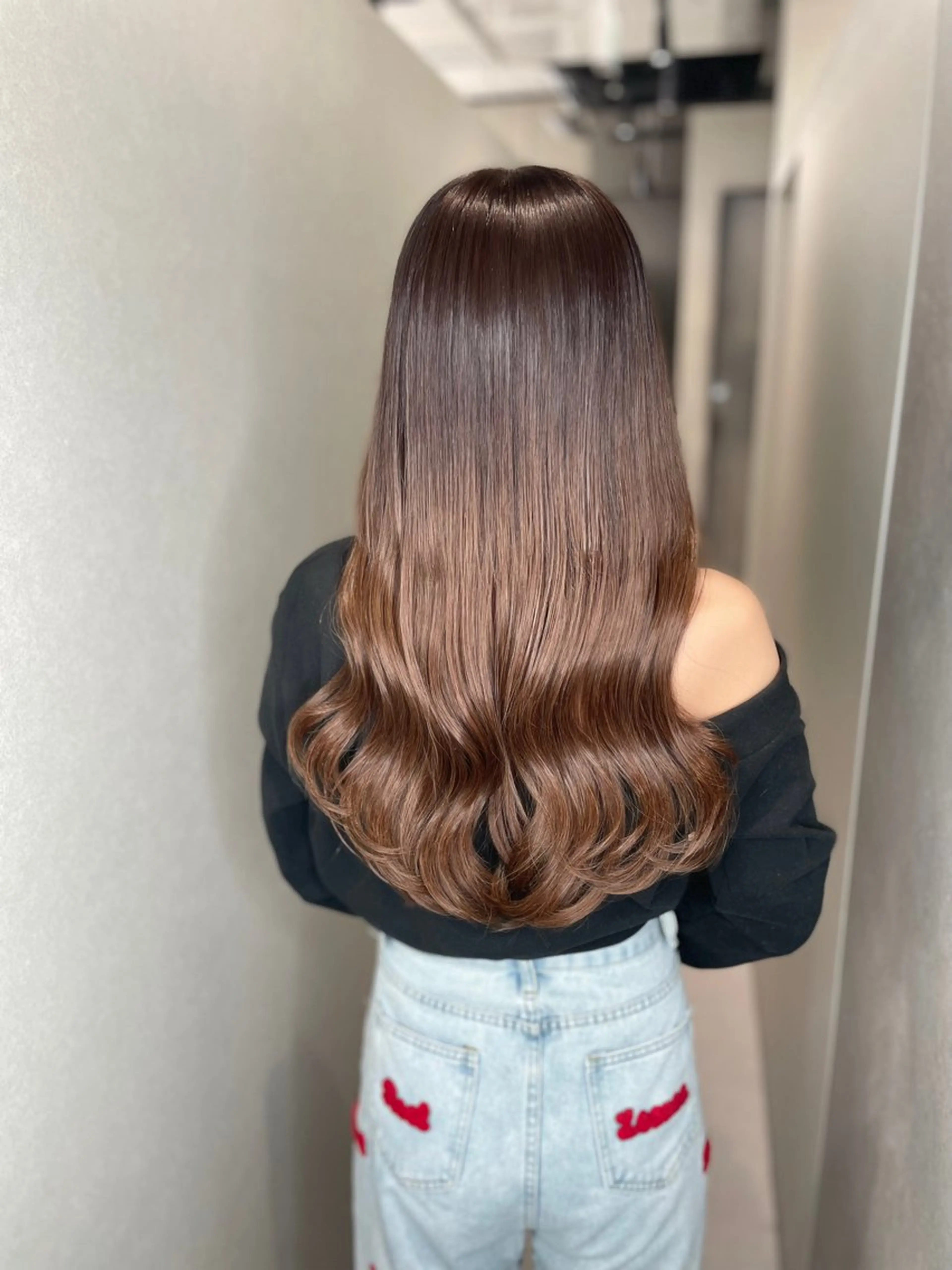 セミロング カラー 透明感カラー 髪質改善 ヘアカラー トリートメント BOOTH share saron所属・今井 勝也のヘアスタイル