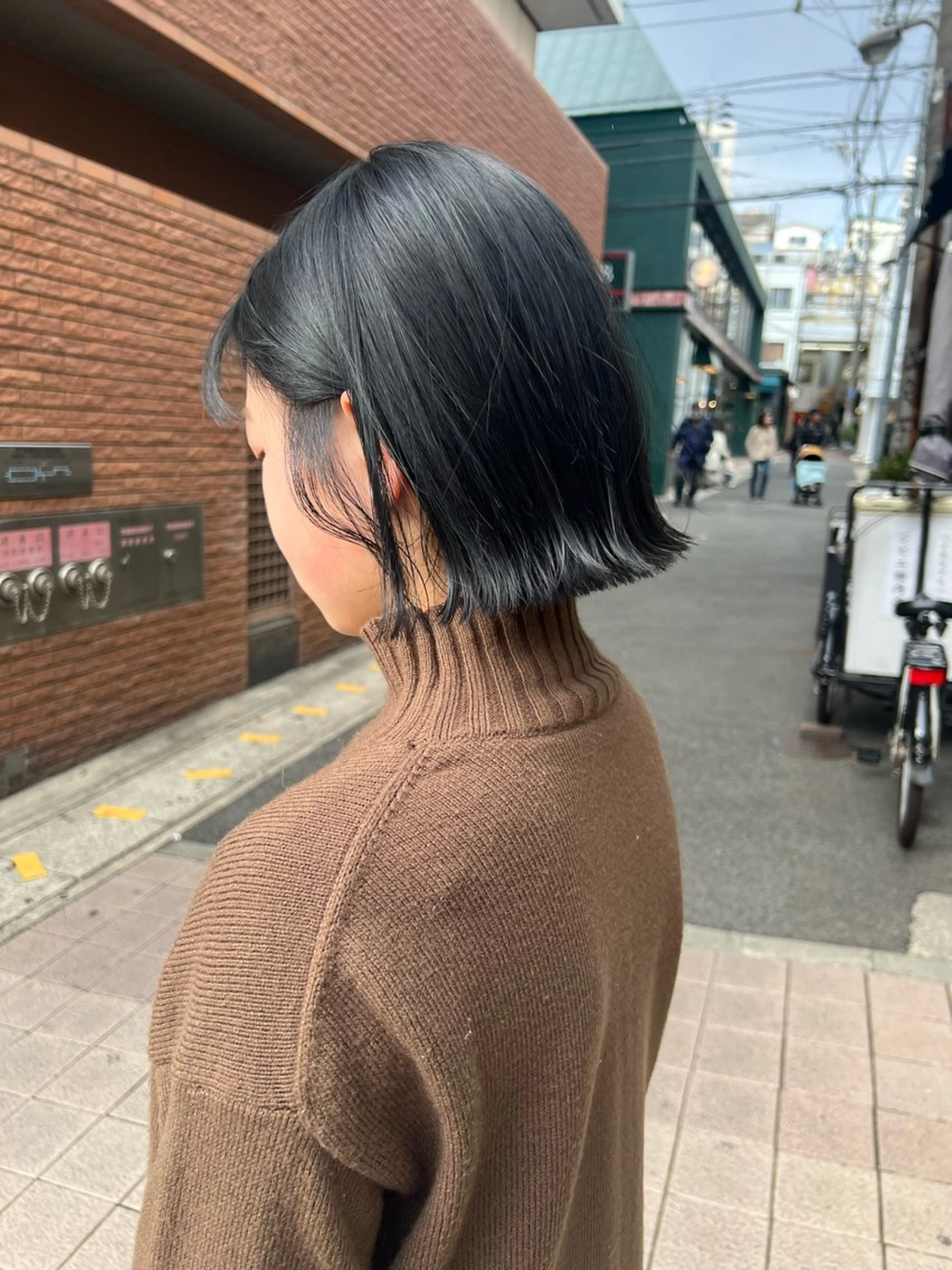 ショート カラー 切りっぱなしボブ ボブ 神戸ボブ✂️ ioe三宮/田 伸佳のヘアスタイル