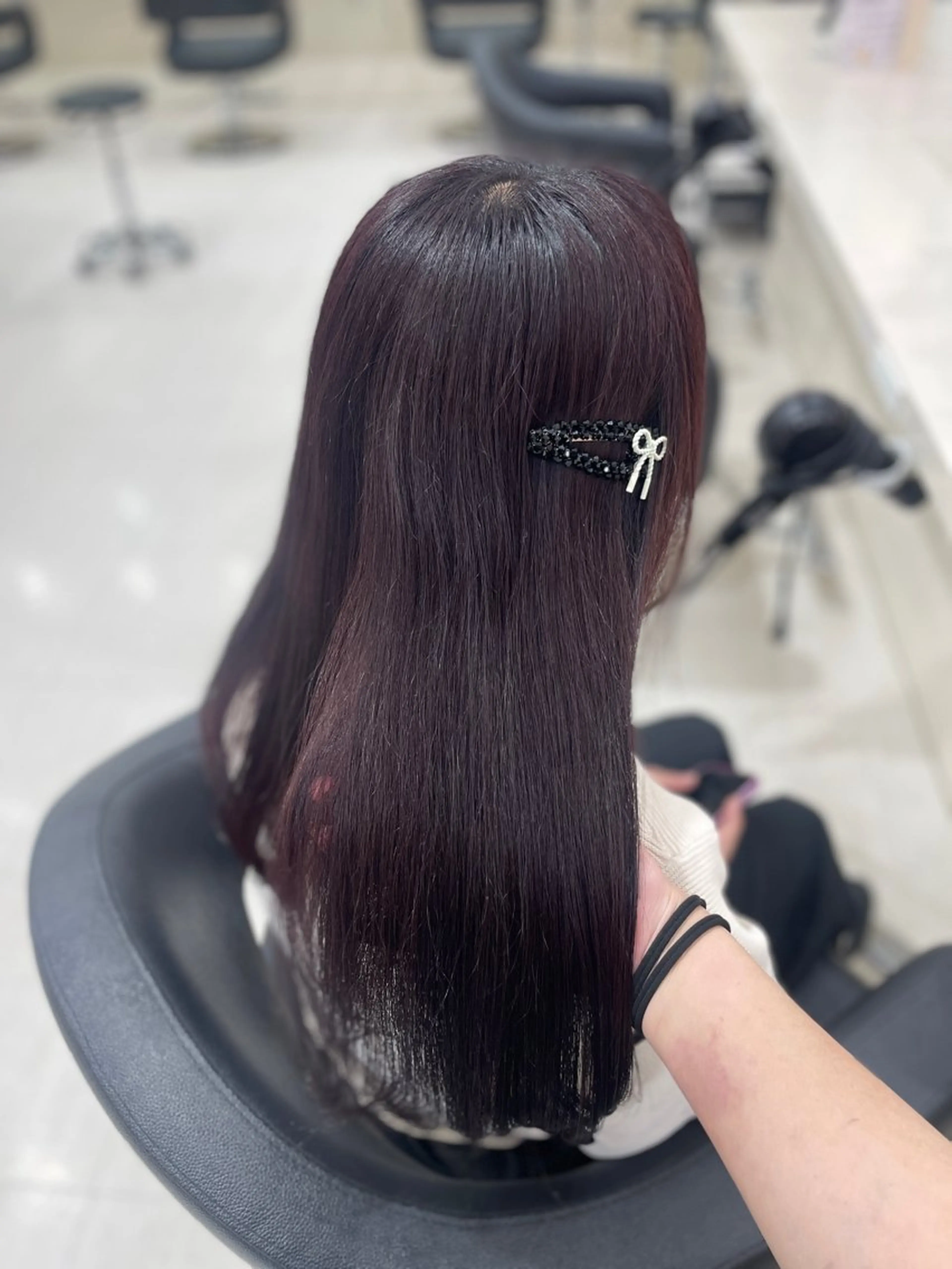 ロング ヘアカラー トリートメント ヘアセット 💗暖色カラー💗 ツヤ髪💗Mayaのヘアスタイル