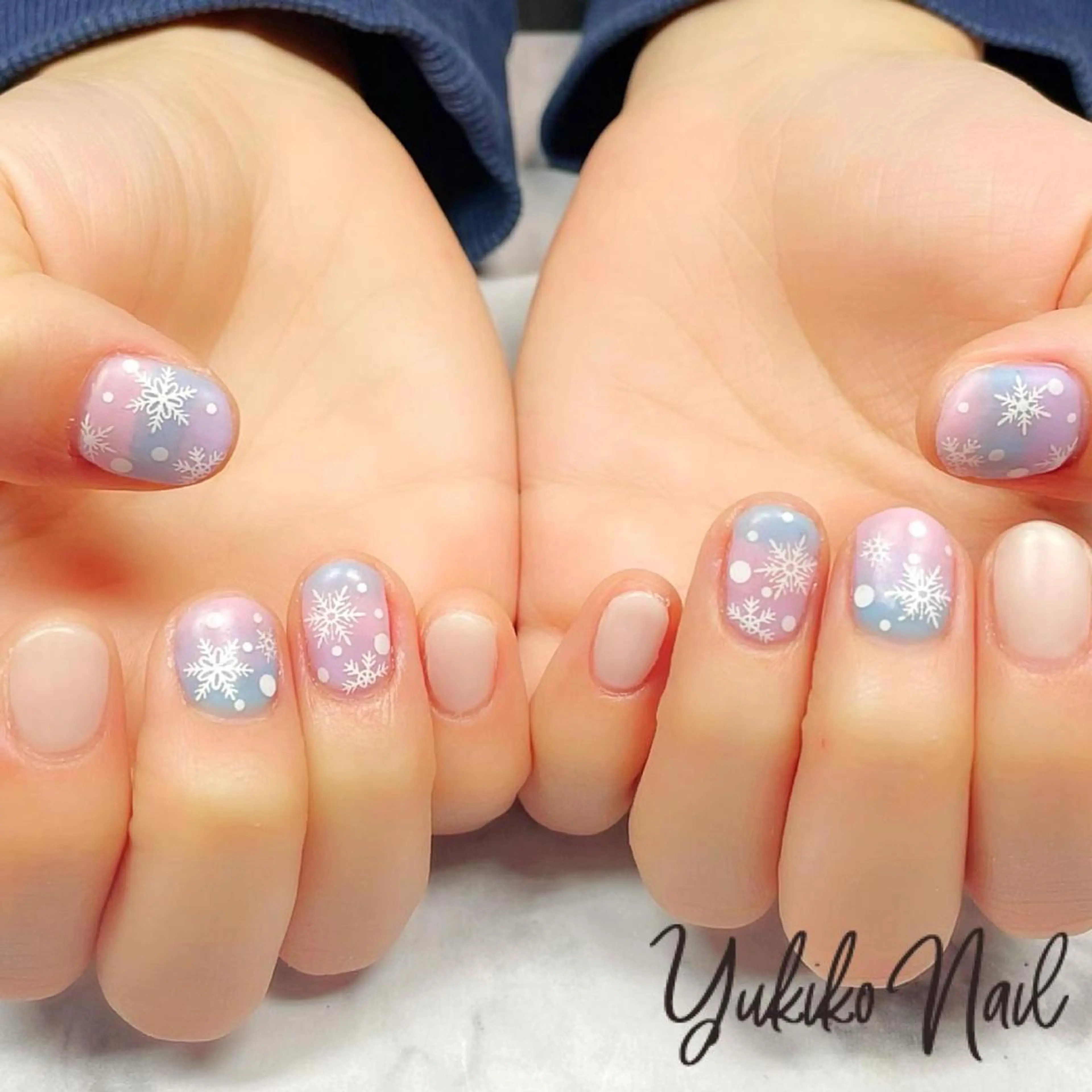 ネイル グラデーション マットネイル パステルネイル ハンドネイル ユキコ ネイルのネイルデザイン