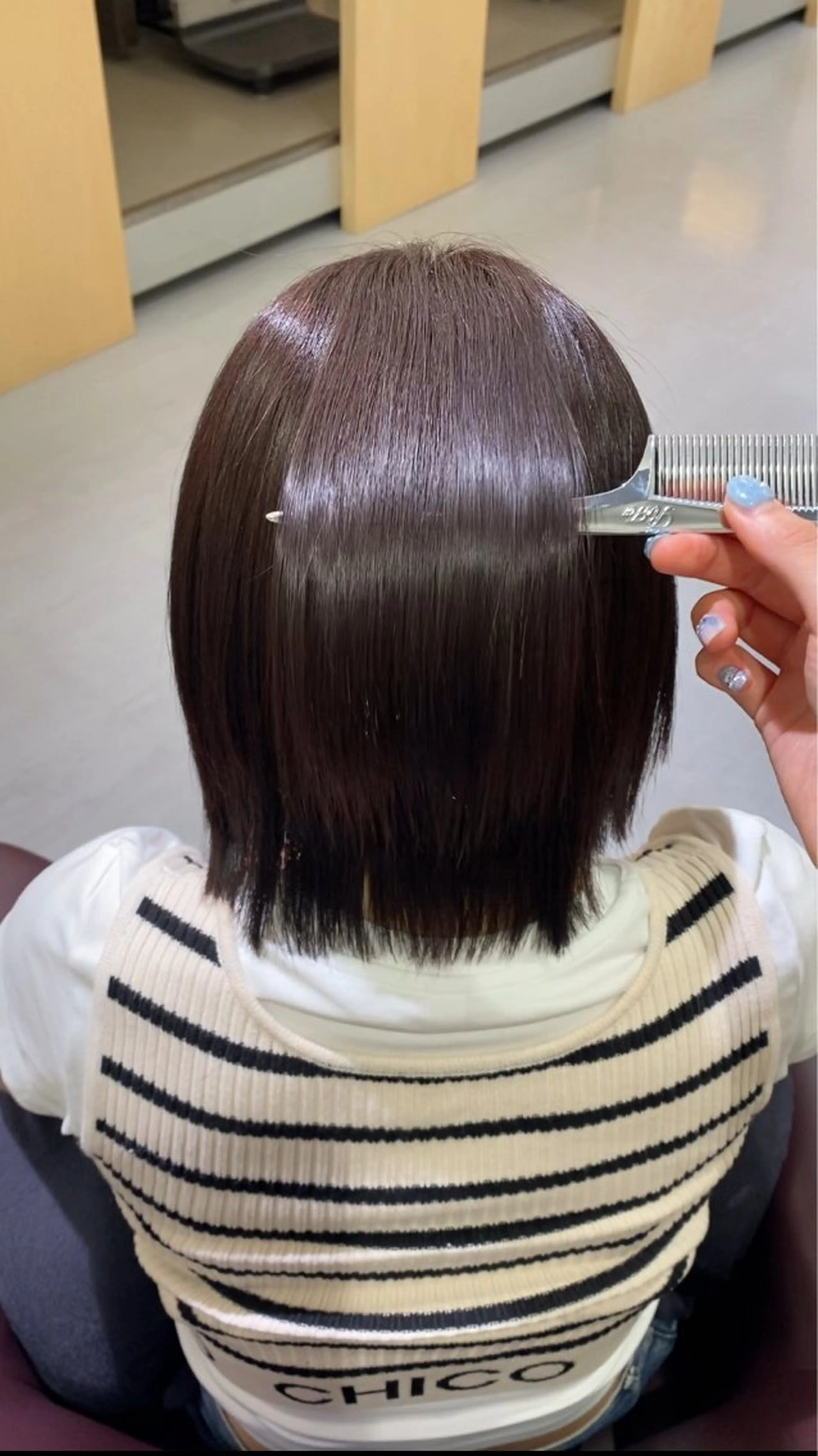 ショート カット ヘアカラー トリートメント ️🫧透明感カラー& 髪質改善🎀いさきのヘアスタイル