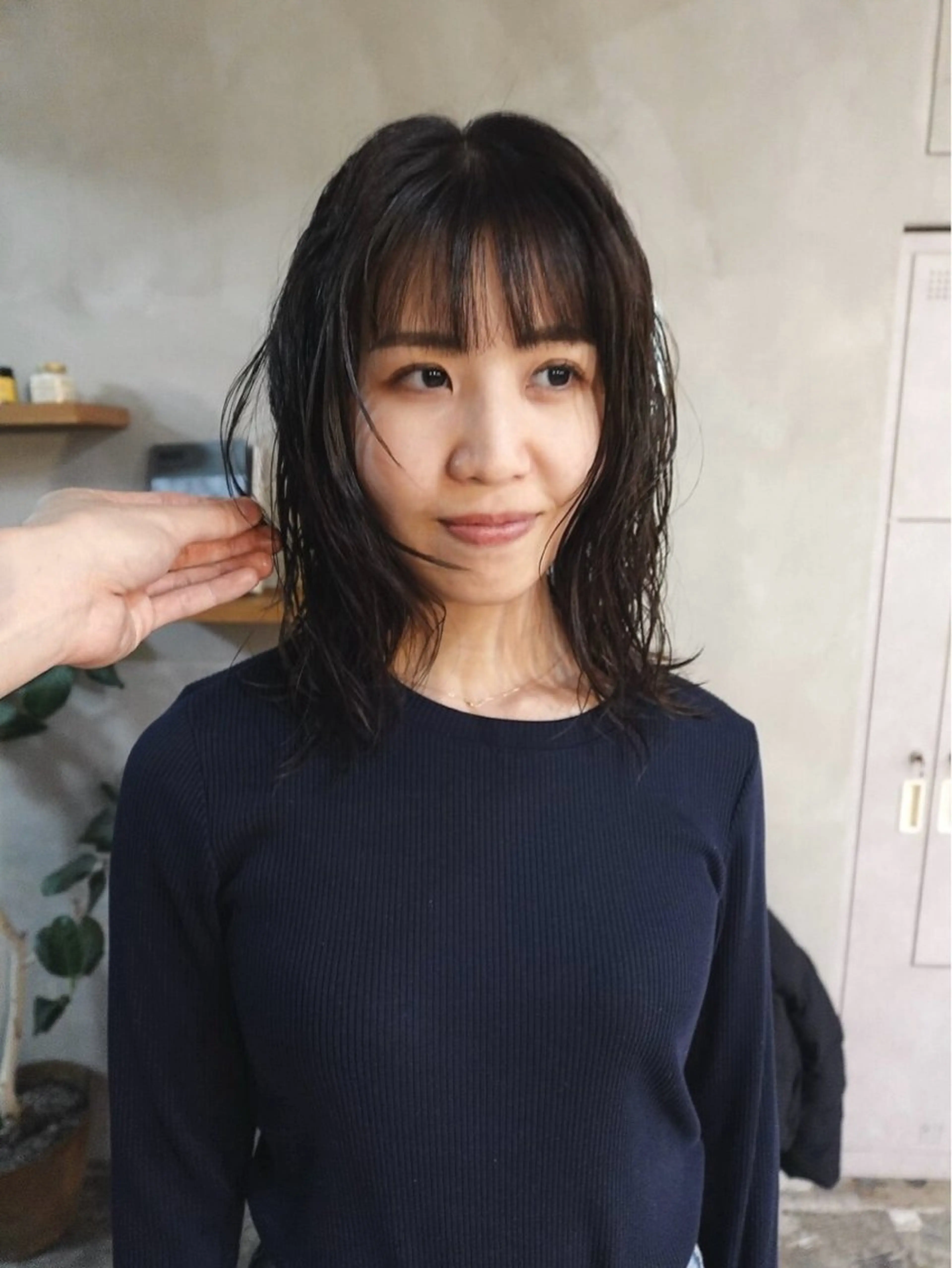 ミディアム カット パーマ 小野 龍樹のヘアスタイル