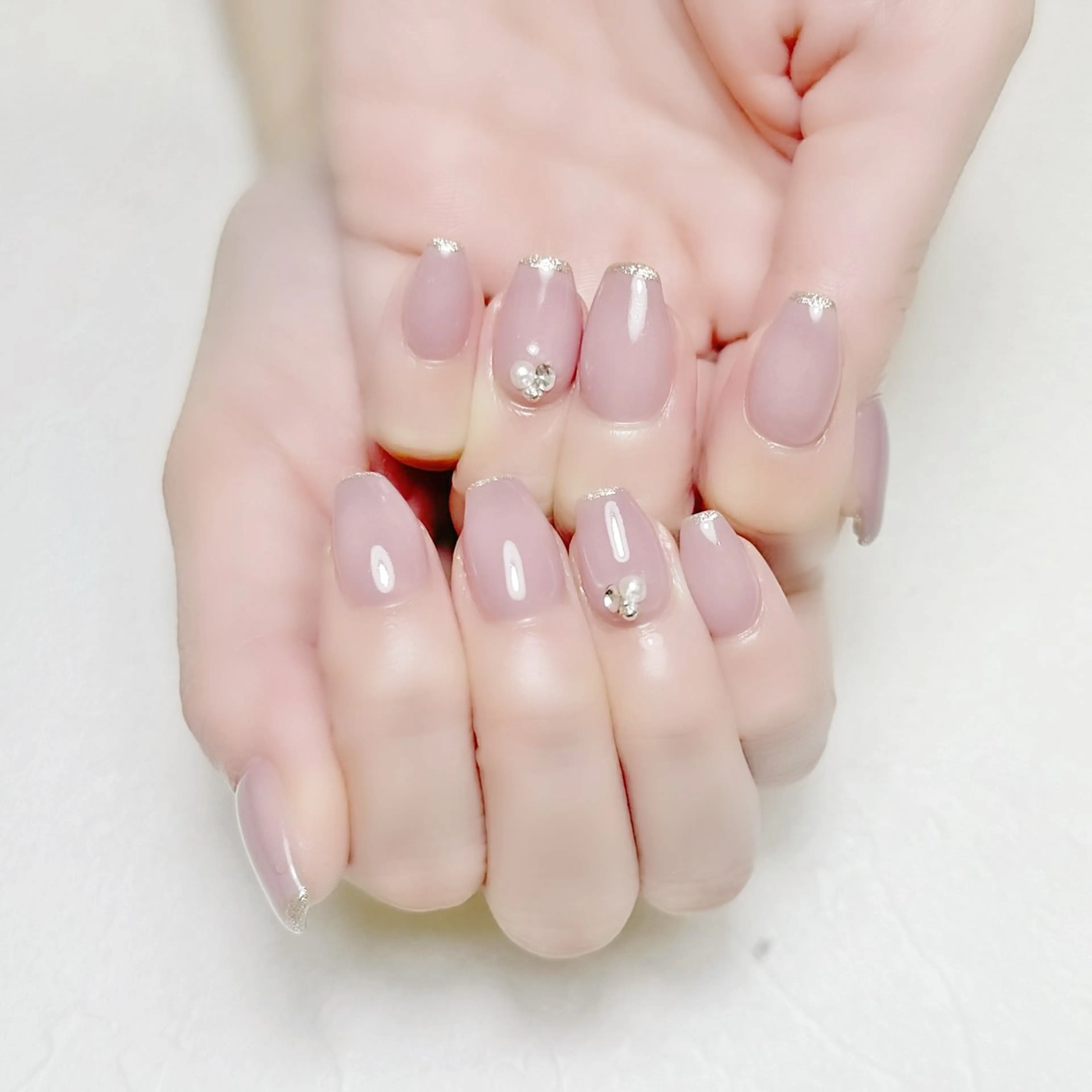 ネイル ラメ(グリッター) オフィスネイル ワンカラーネイル 夏ネイル rouse nail RISATOのネイルデザイン