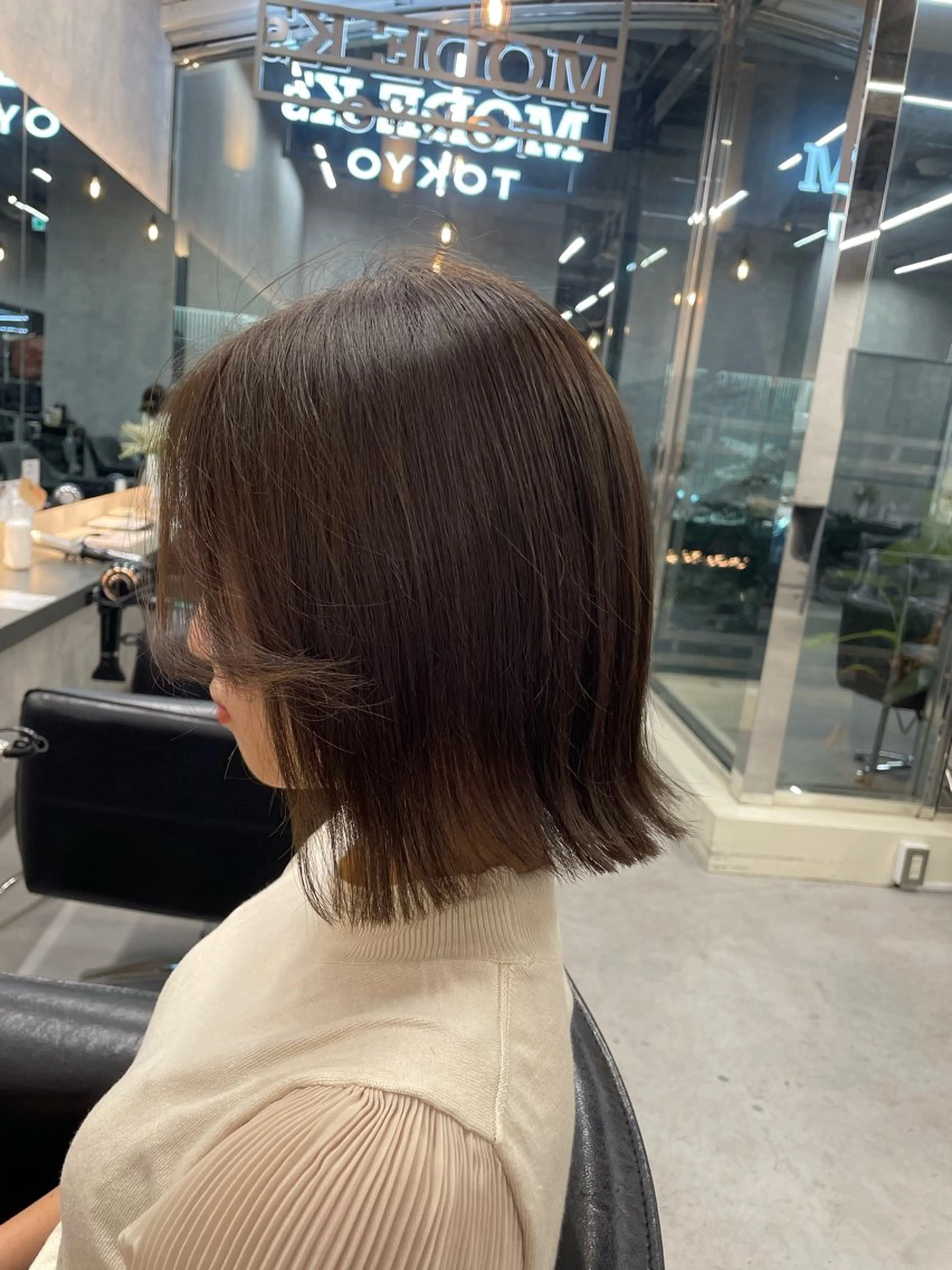 ミディアム カラー レイヤー×顔周 り×髪質改善/MIUのヘアスタイル