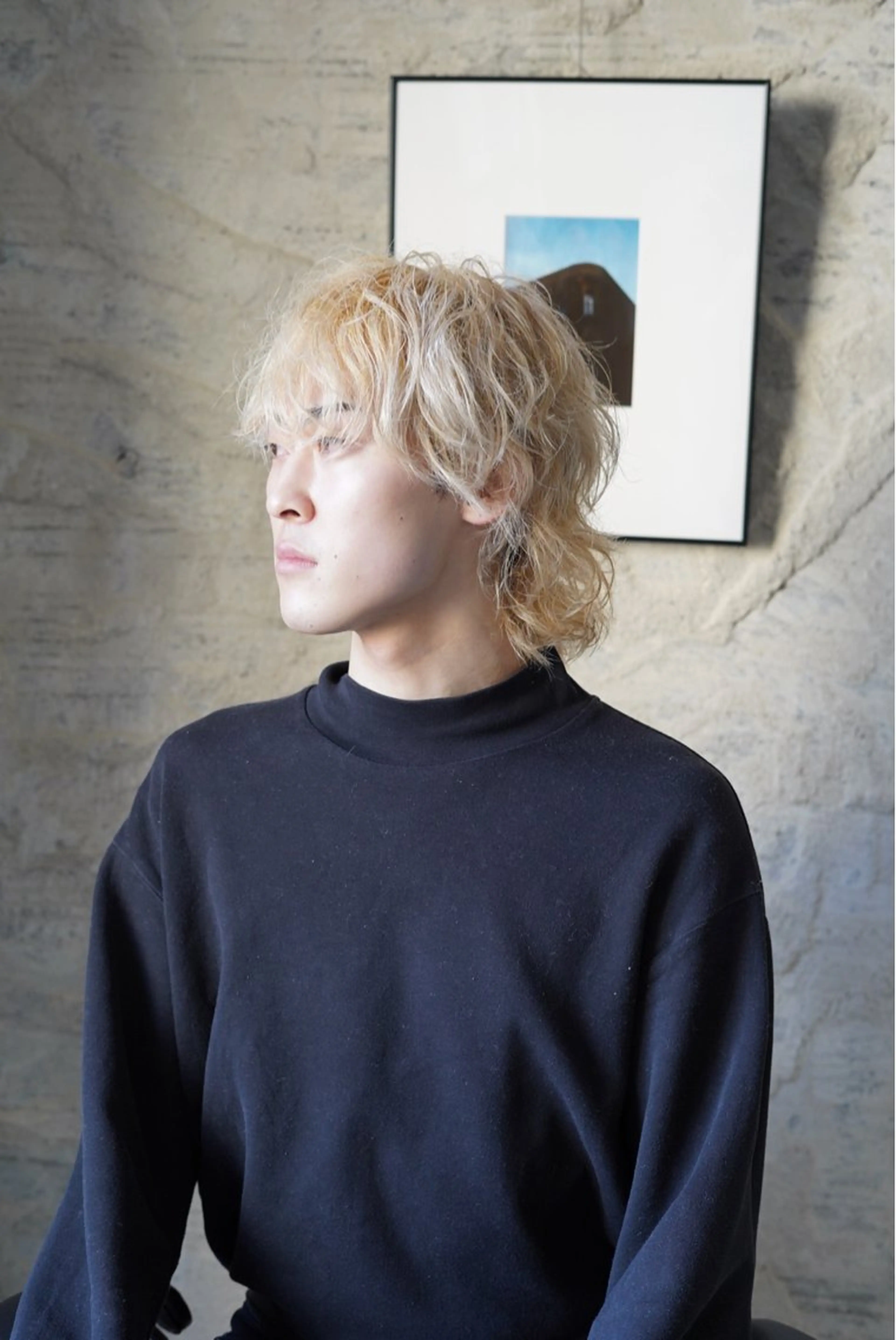 ショート パーマ ヘアアレンジ メンズ メンズパーマ くせ毛 Alter所属・MANA /レイヤー /暖色カラーのヘアスタイル