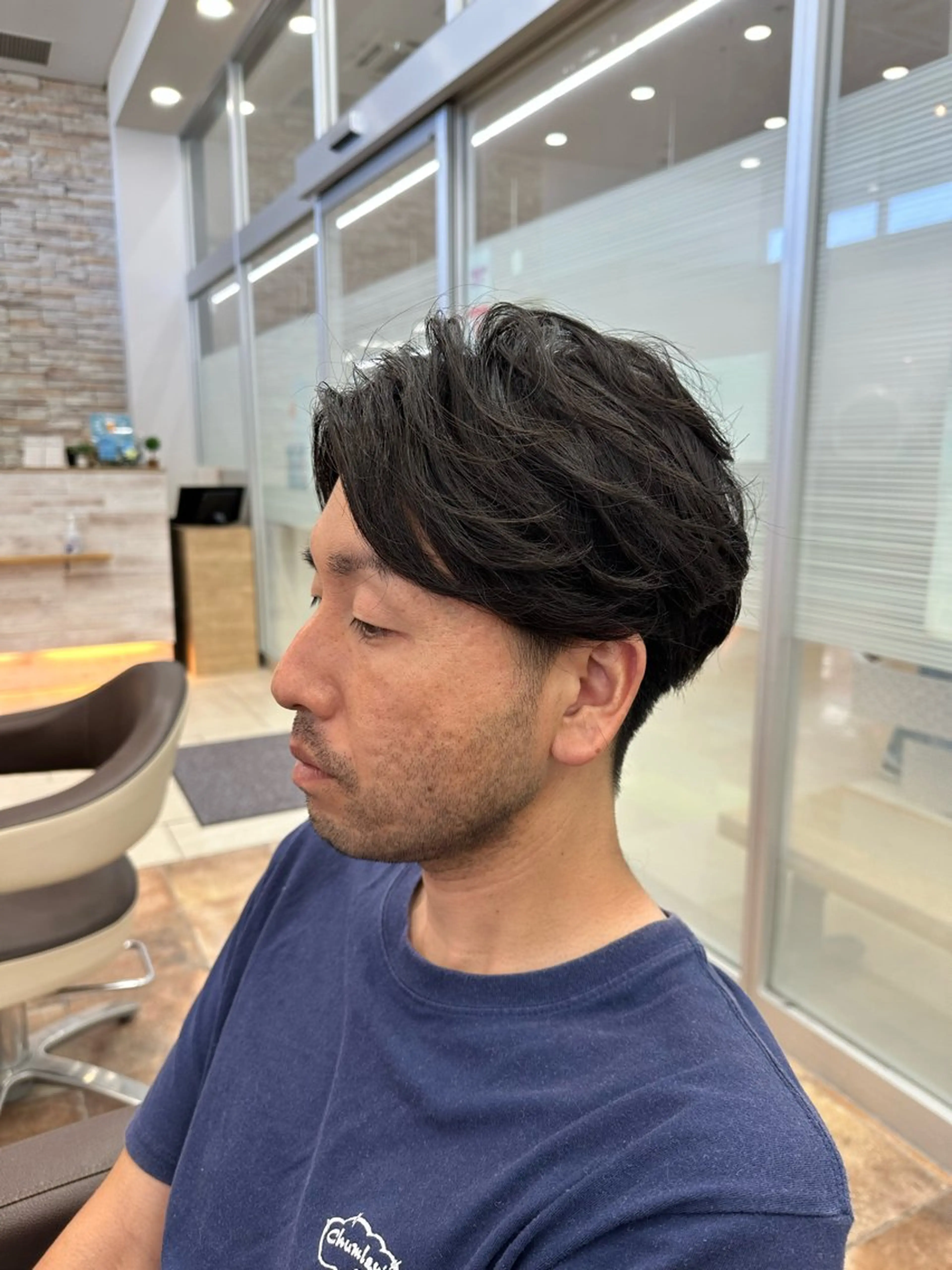 ショート パーマ メンズ 翠川 靖のヘアスタイル