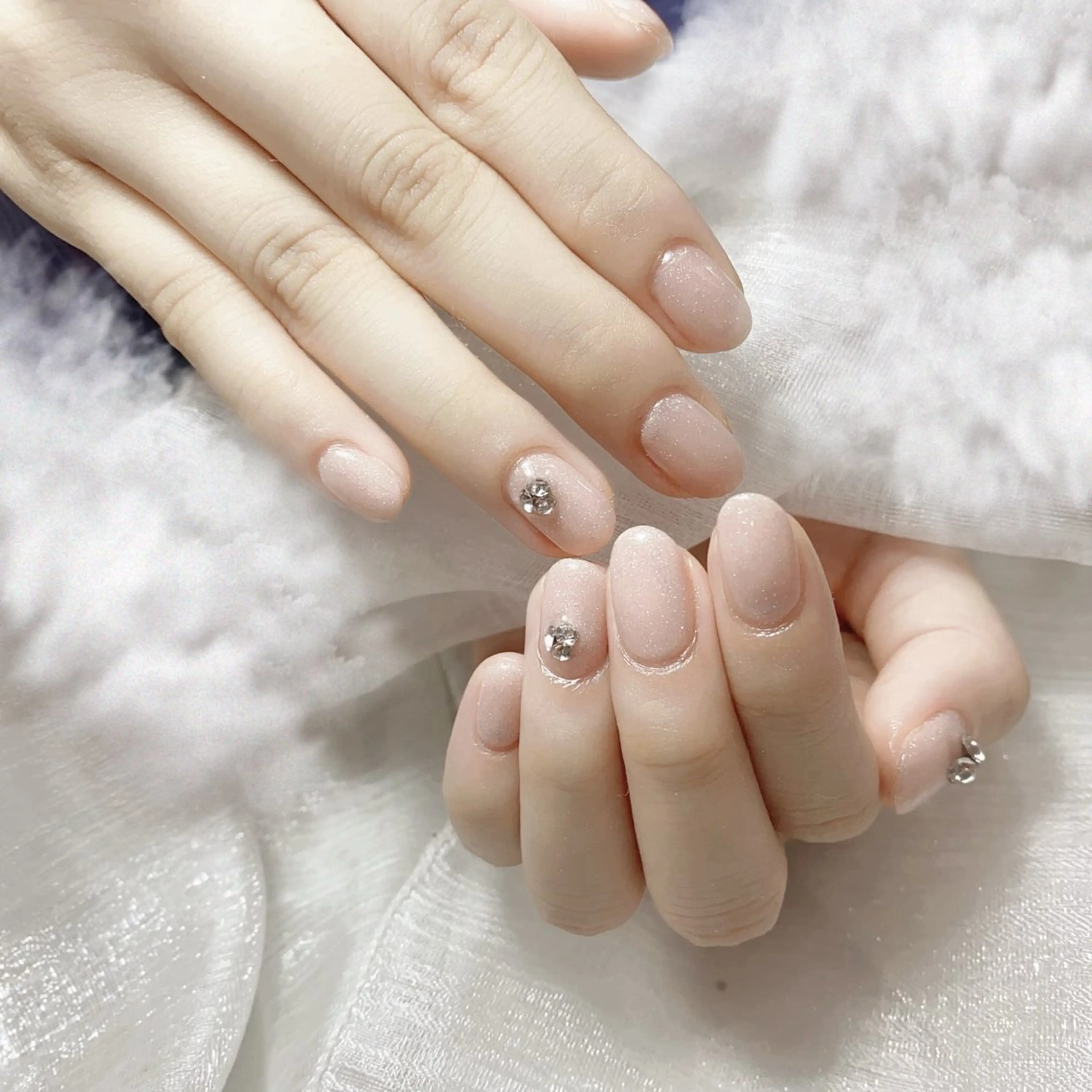 ネイル アートネイル フラッシュネイル フレンチネイル ジェルネイル ガラスフレンチ ハンドネイル M2 BEAUTY リュウのネイルデザイン