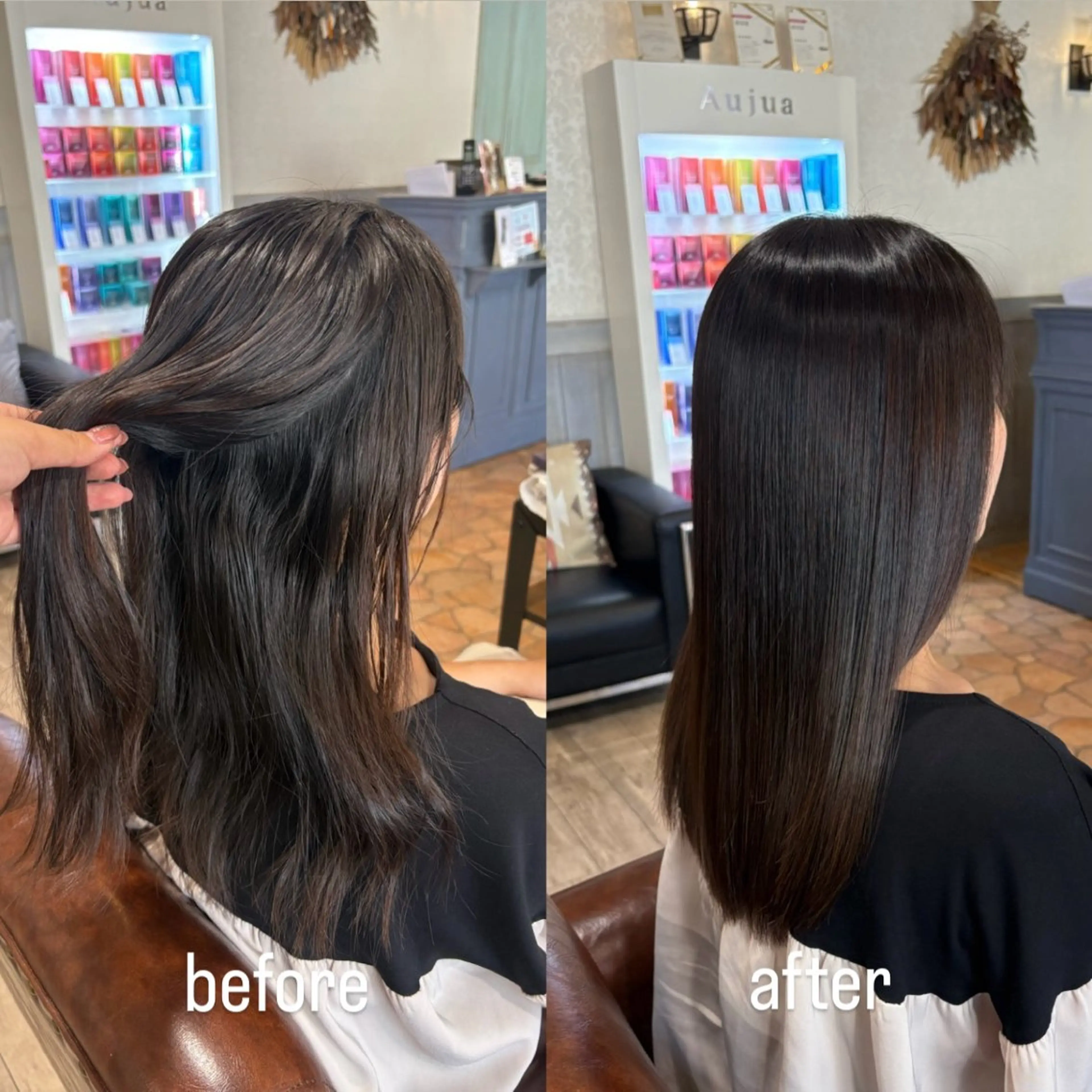 ミディアム カット 縮毛矯正 🫧縮毛矯正🫧 yuriのヘアスタイル