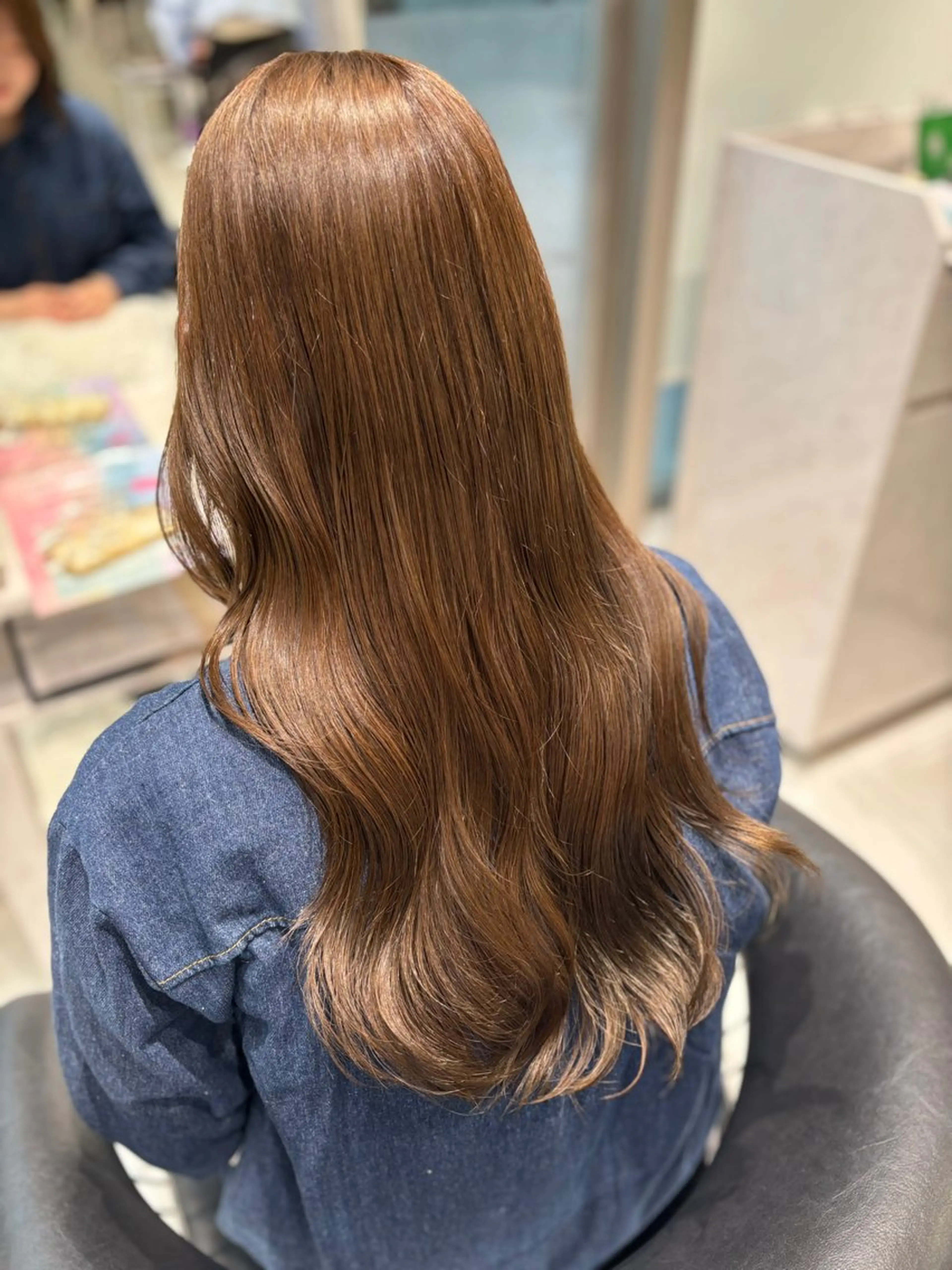 ロング カラー カット ヘアカラー トリートメント Sakuraෆ˚* 透け感ベージュ🥨のヘアスタイル