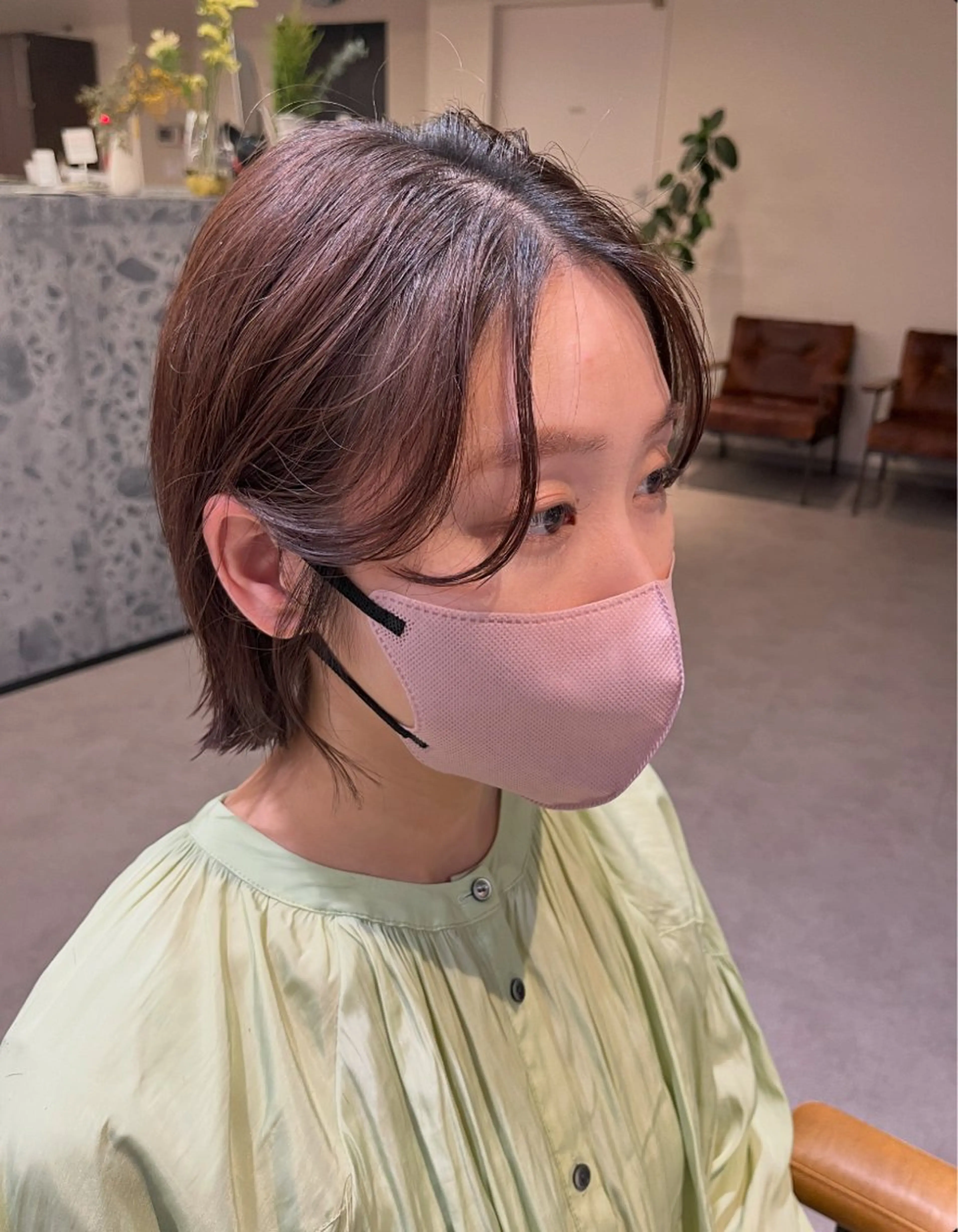 ショート パーマ ボブ YUI🍊 ボブ/メンズパーマのヘアスタイル