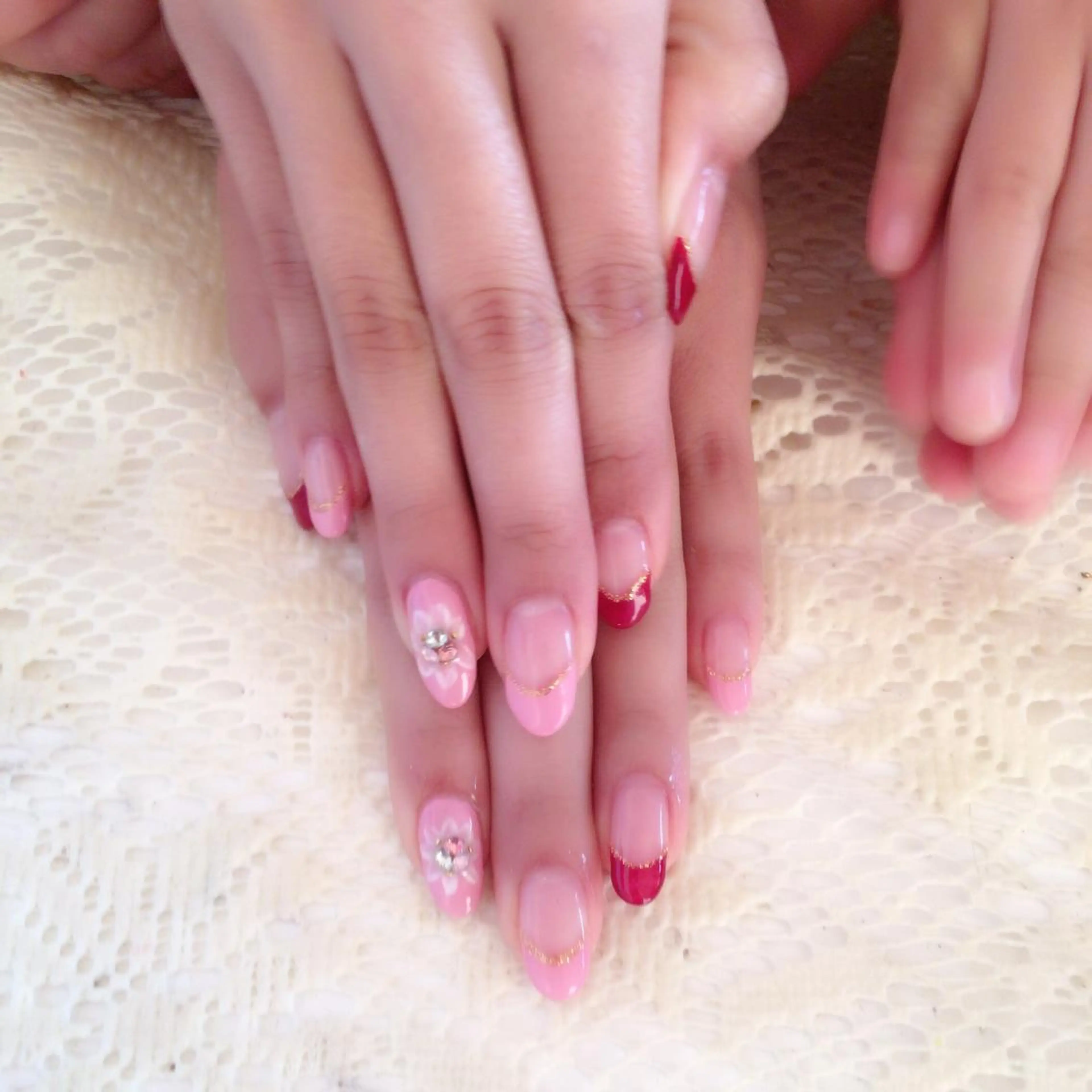 ネイル 長さ出し 藤 あやのネイルデザイン