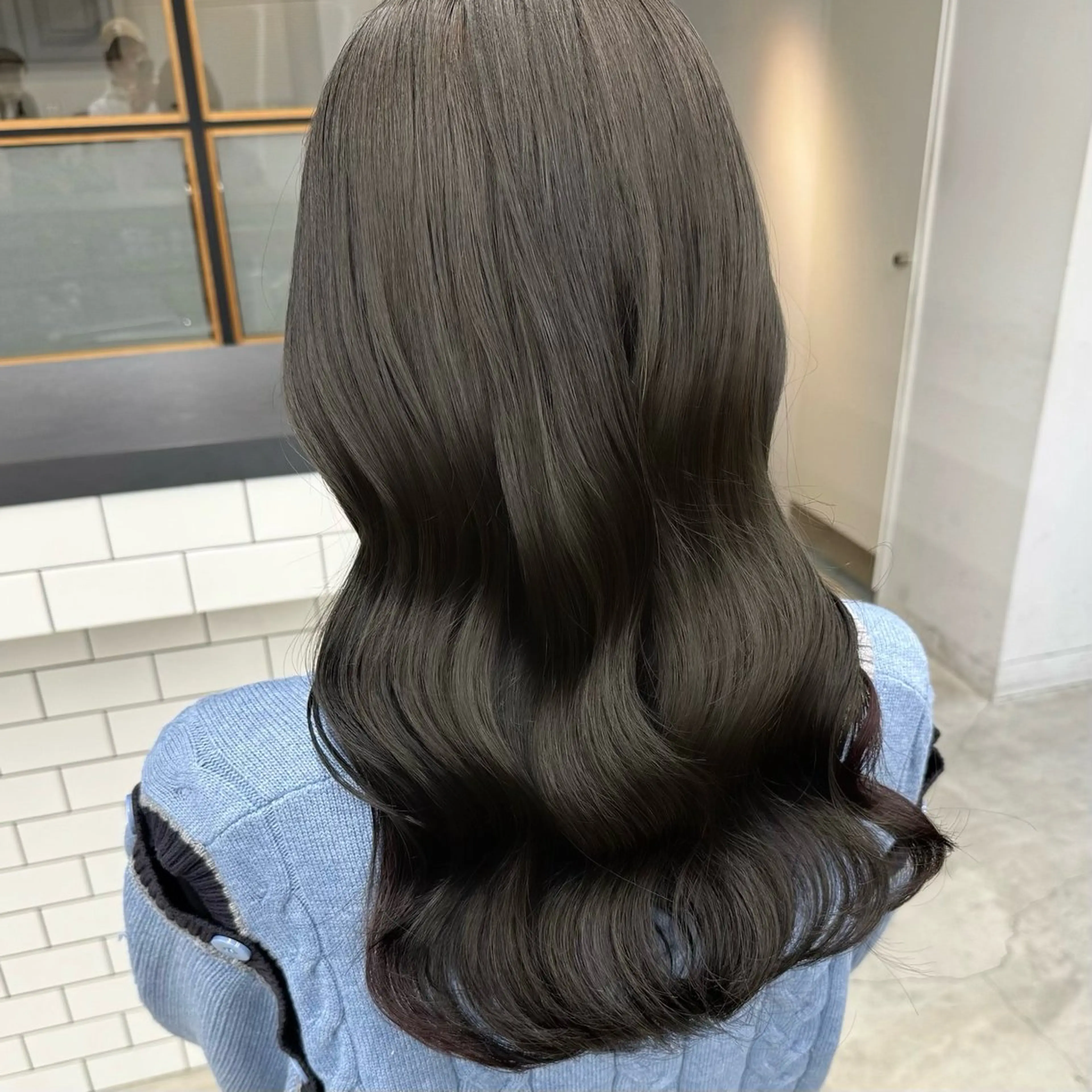 セミロング カラー ヘアカラー トリートメント 💗韓国ヘア/透明感 💗若菜あいこのヘアスタイル