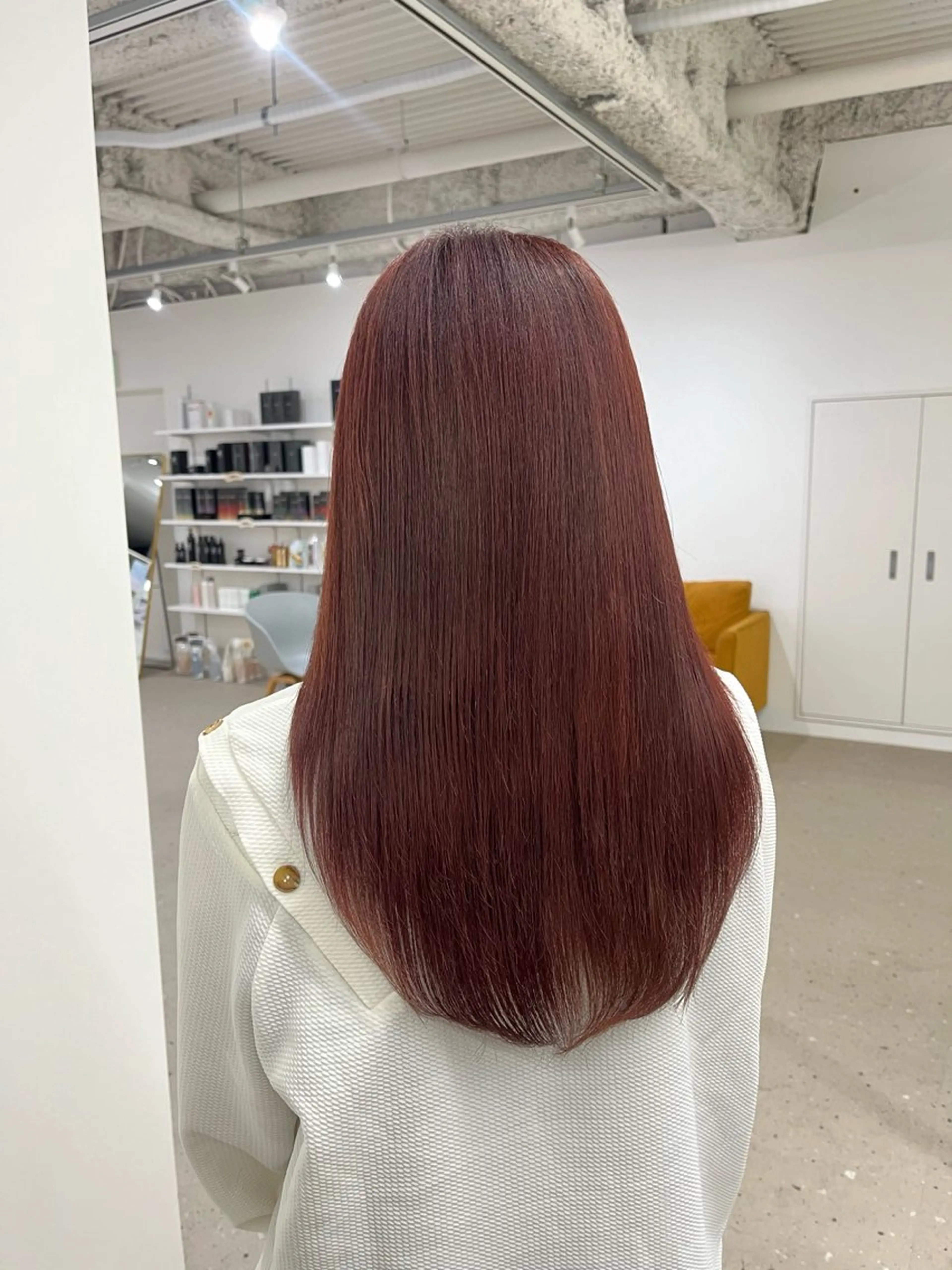 ロング カラー ピンクカラー 池田 未瑠のヘアスタイル