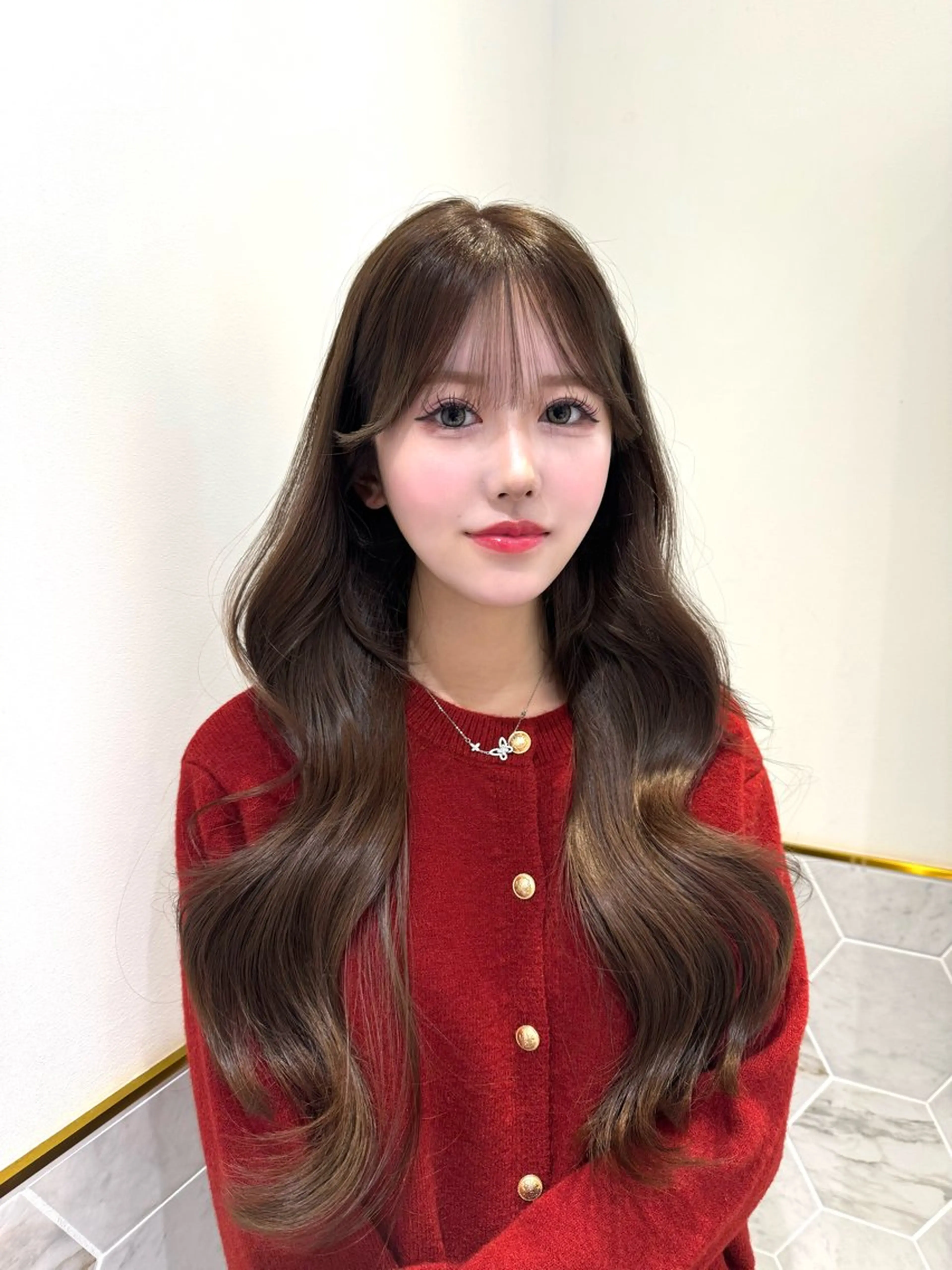 カラー ベージュカラー モカベージュ ヘアカラー costes 今井芽依のヘアスタイル