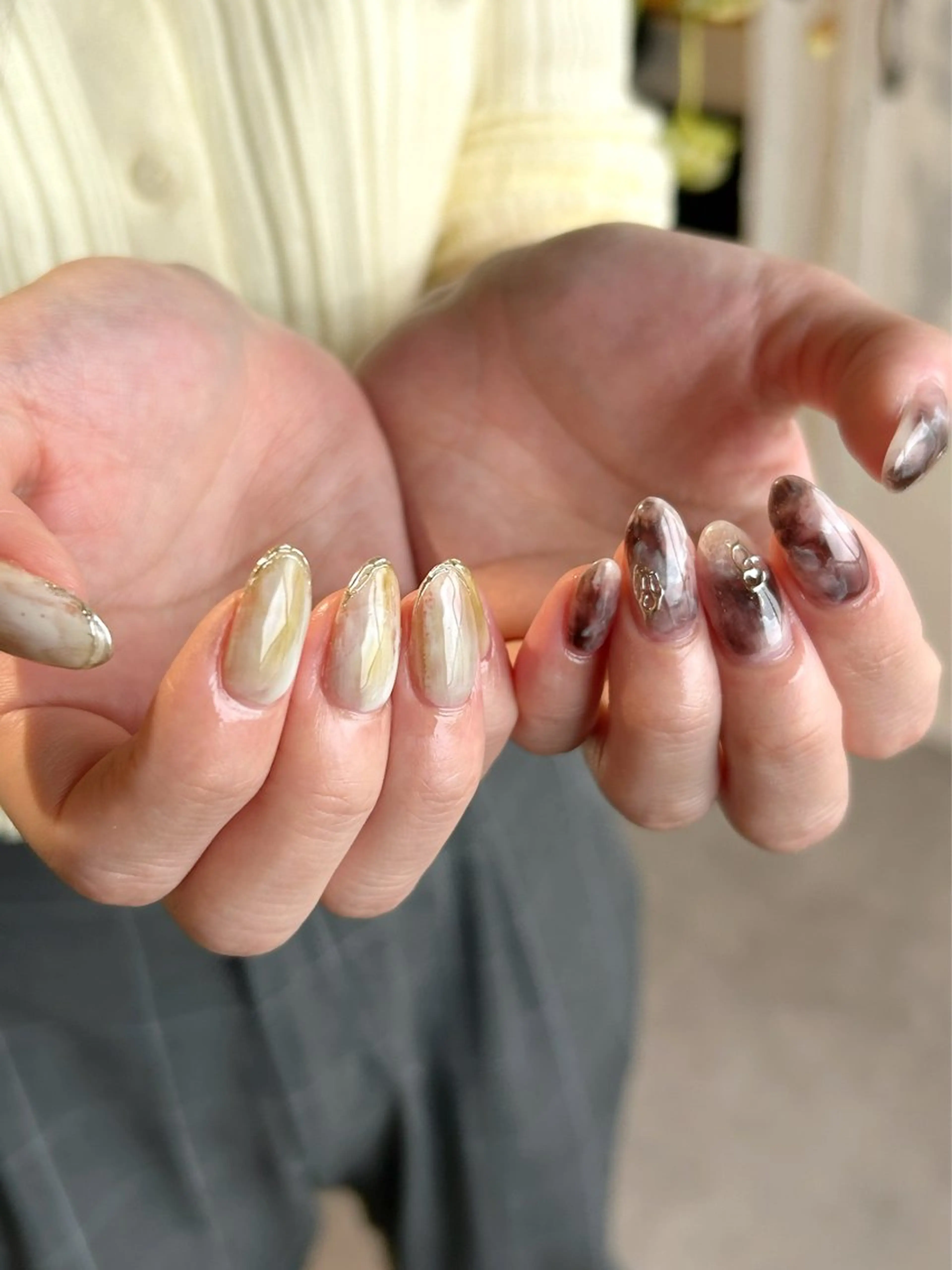 ネイル アートネイル ジェルネイル ハンドネイル nail salon tyche所属・山崎 愛実のネイルデザイン