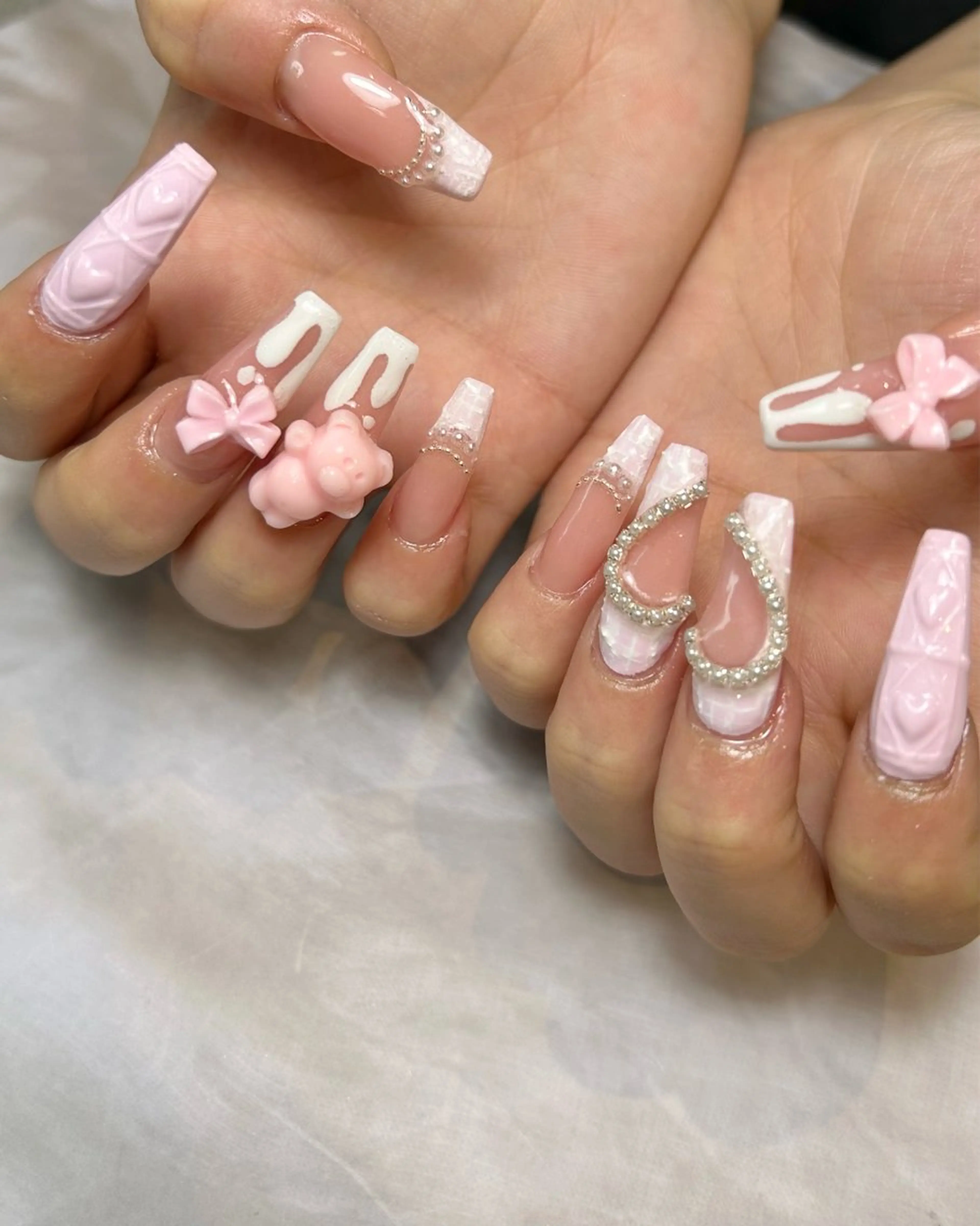 ネイル 持ち込み ピンク ハンドネイル Reflection marikoのネイルデザイン