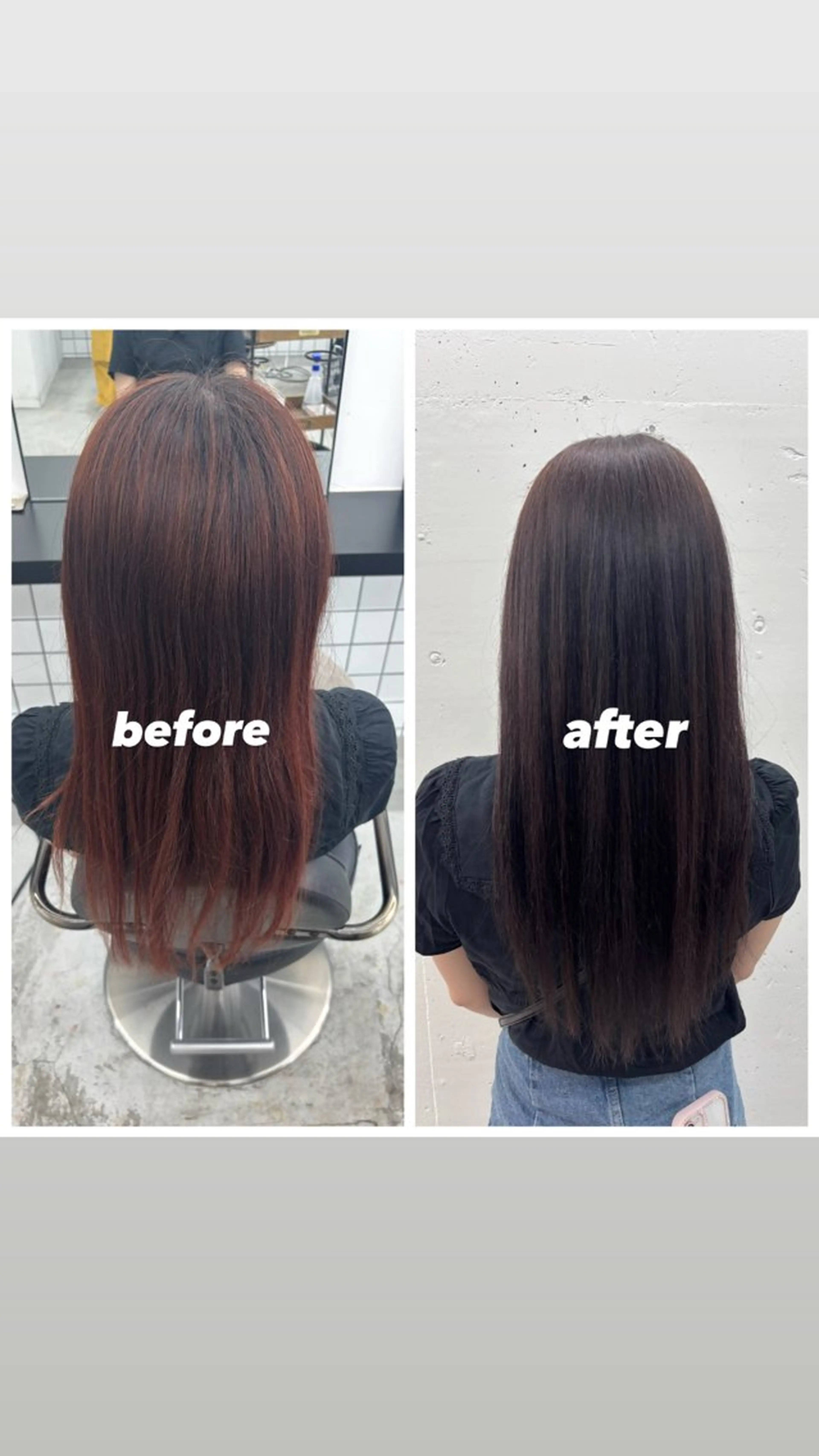 ロング カラー ダークグレー ダークグレージュ グレージュ ヘアカラー トリートメント ヘッドスパ 🌼あいり🌼 JILLSTUDIOのヘアスタイル