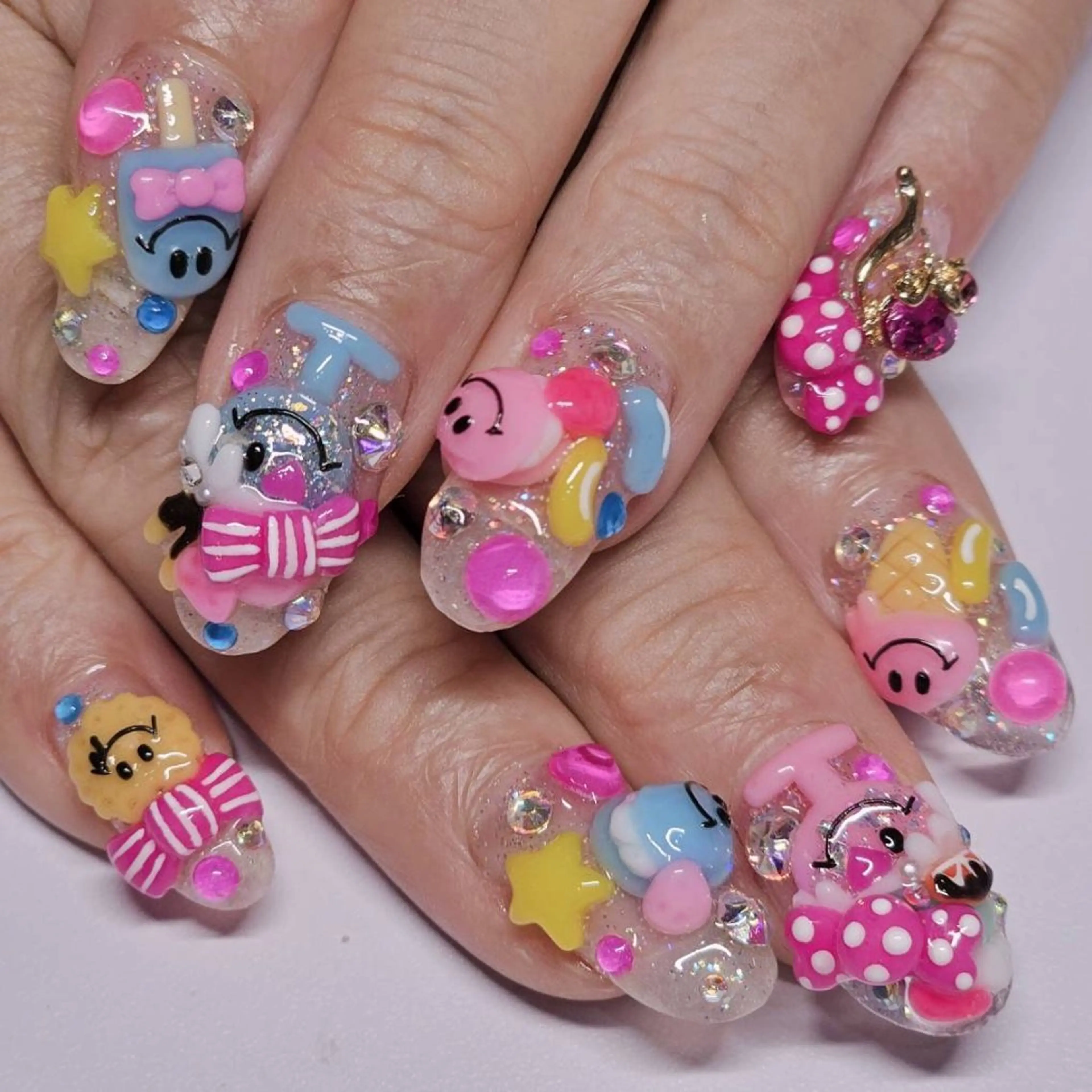 ネイル アートネイル クリアネイル ラメ(グリッター) ワンカラーネイル ハンドネイル よしだ ひろきのネイルデザイン