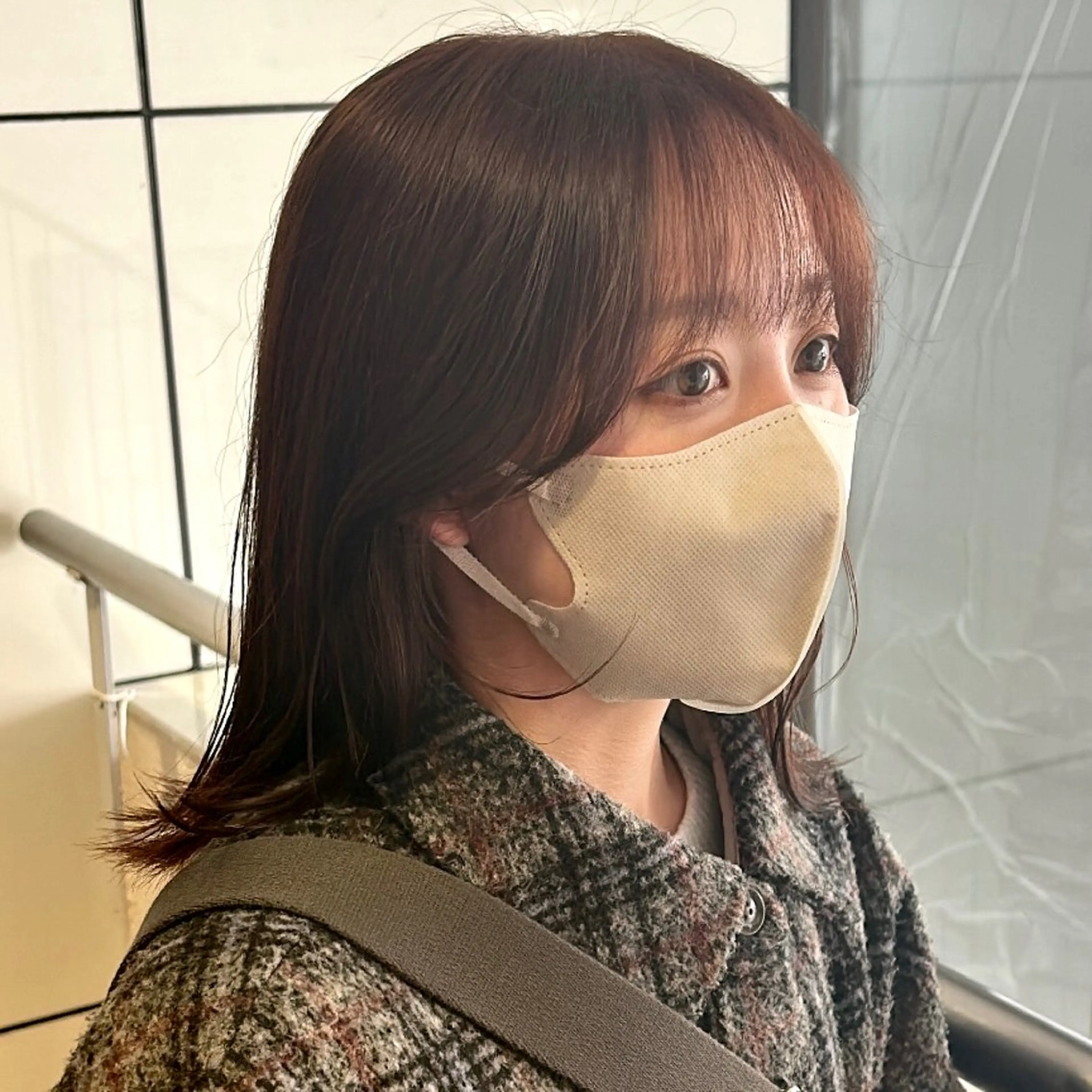 ミディアム カラー ヘアアレンジ ベージュカラー ブリーチ ブラウンカラー 透明感カラー ブリーチなしカラー ヘアカラー トリートメント 🍓女性専用サロン/ こころ🍓のヘアスタイル