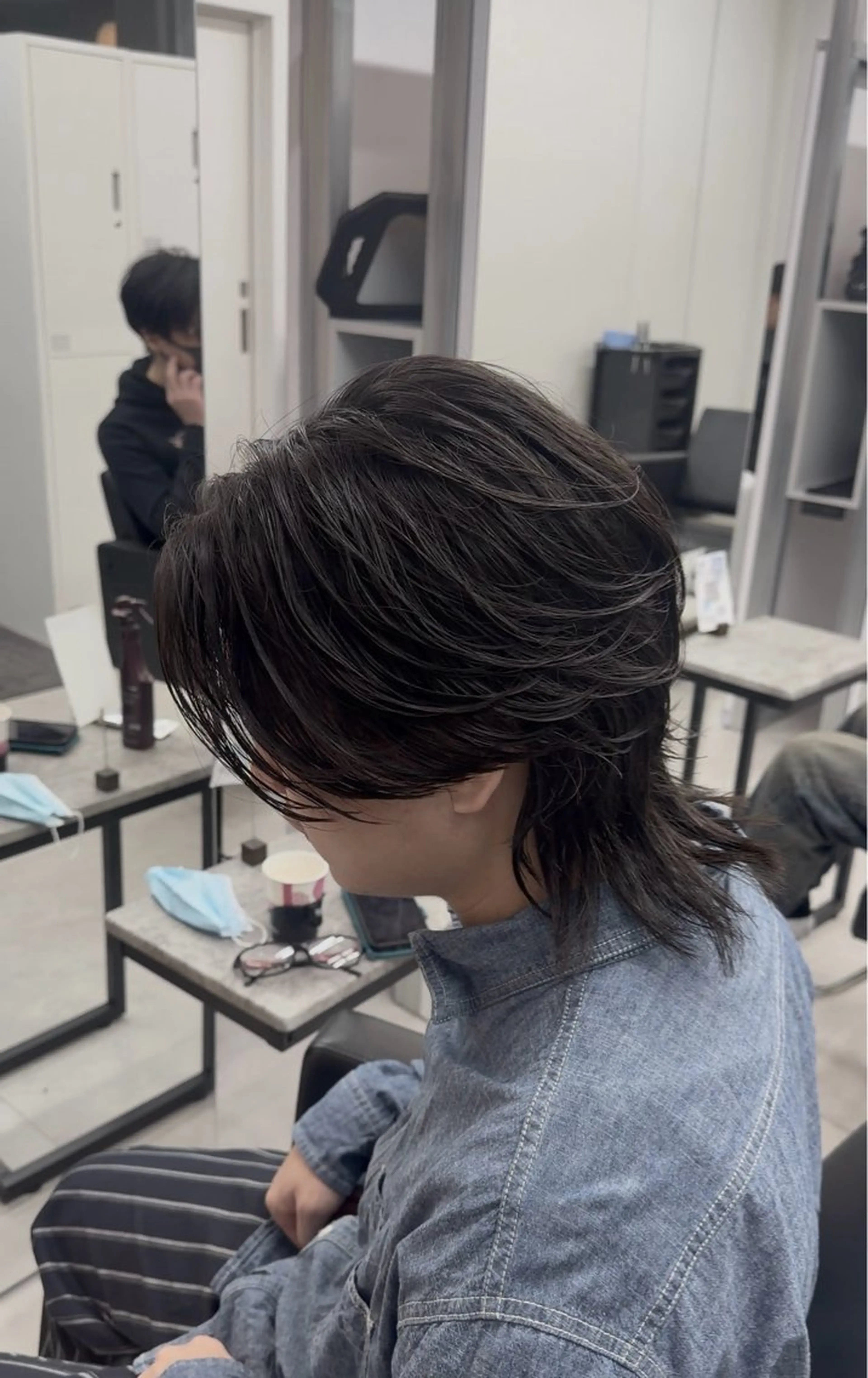 ミディアム パーマ メンズ カット パーマ ニュアンス/フェザー /ウルフ/伶馬のヘアスタイル