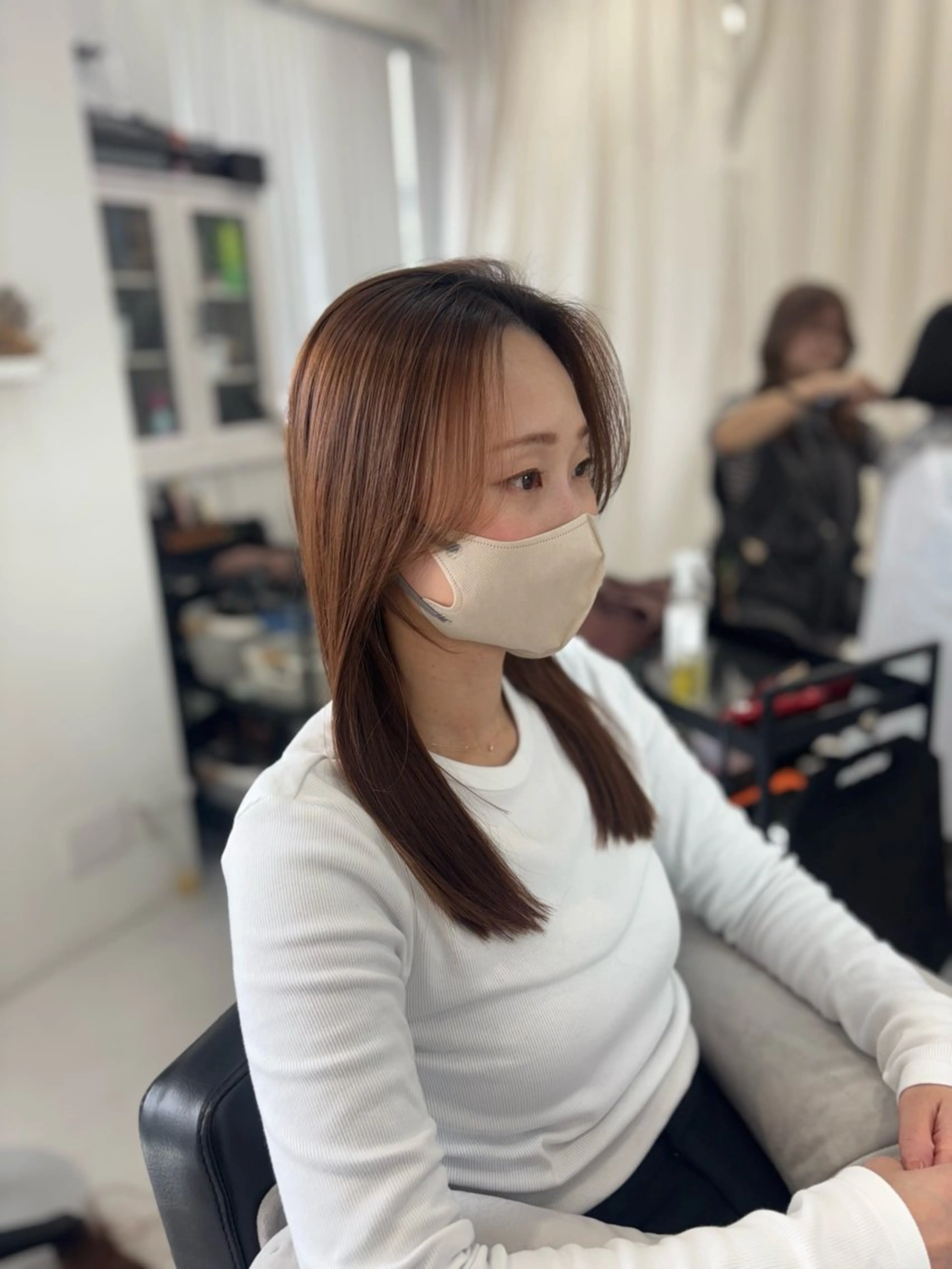 【うねる前髪に‼️】前髪ストレート＋デザインカット＋髪質改善トリートメント✨の写真