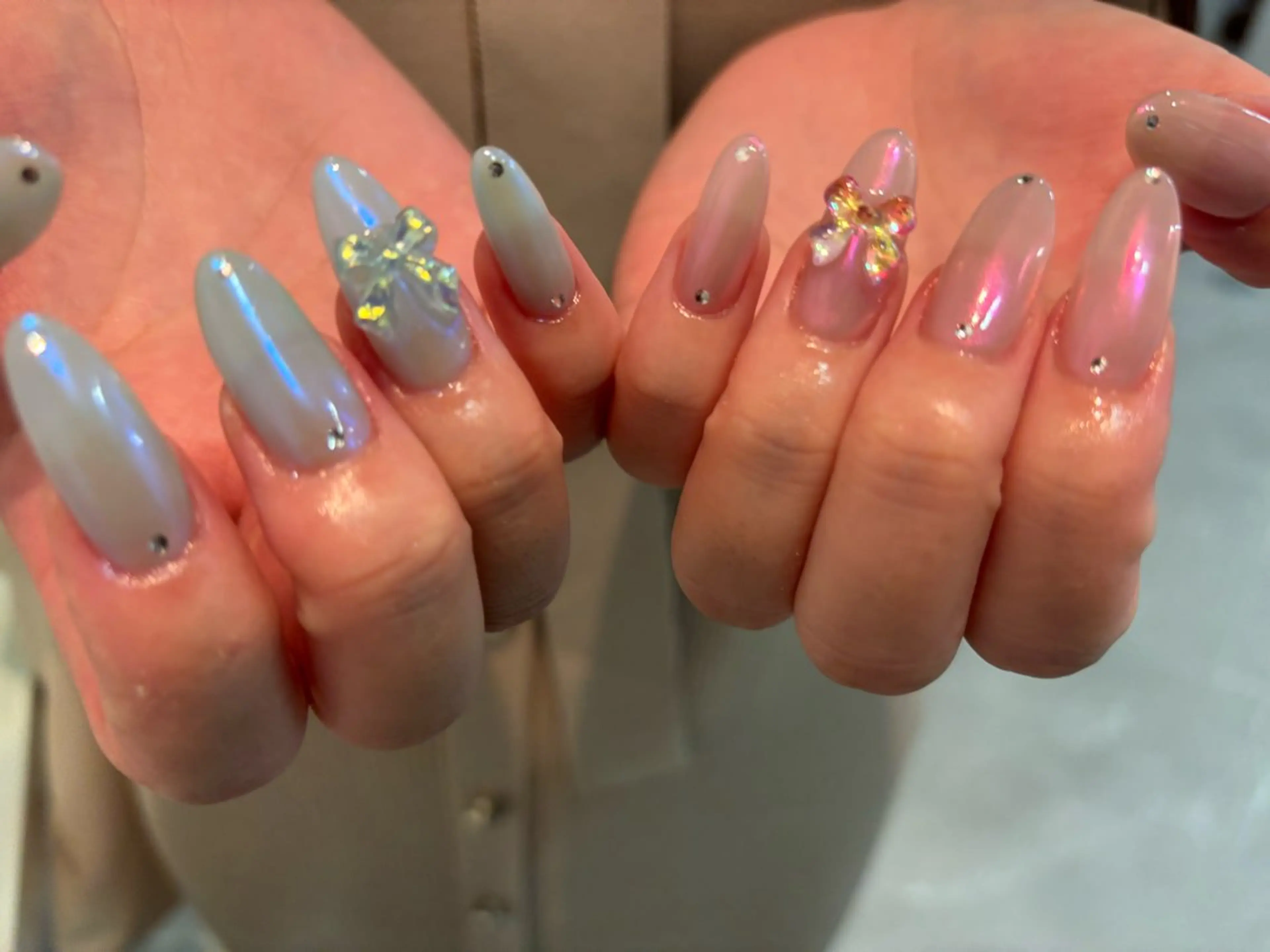 ネイル オーロラネイル ハンドネイル charme nailのネイルデザイン