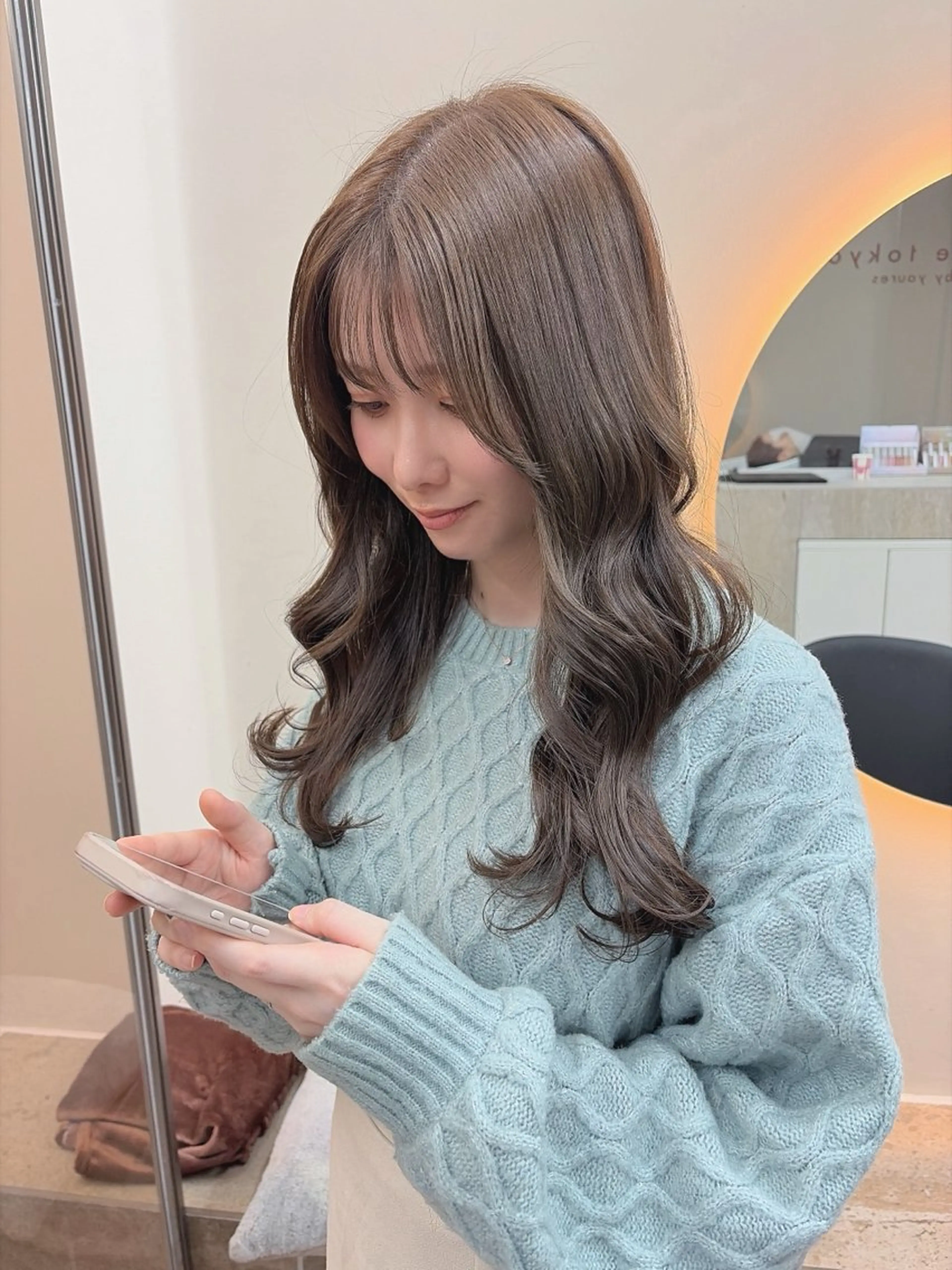 セミロング カラー パーマ ベージュカラー カット ヘアカラー トリートメント L’me  TOKYO by youres所属・《柔らかhair𓍯 》副店長 木村美姫のヘアスタイル