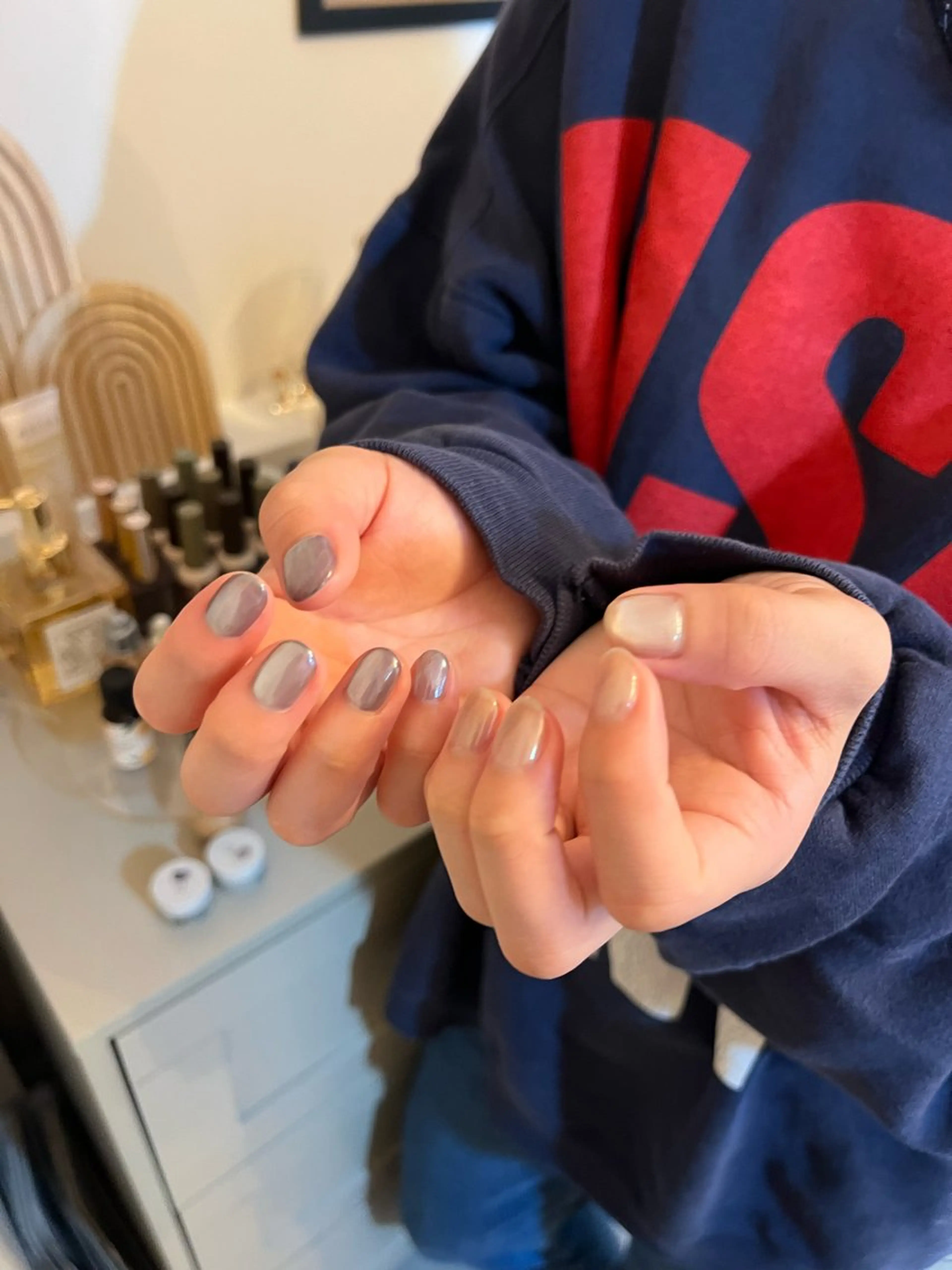 ネイル マグネットネイル ミラーネイル urun eriのネイルデザイン